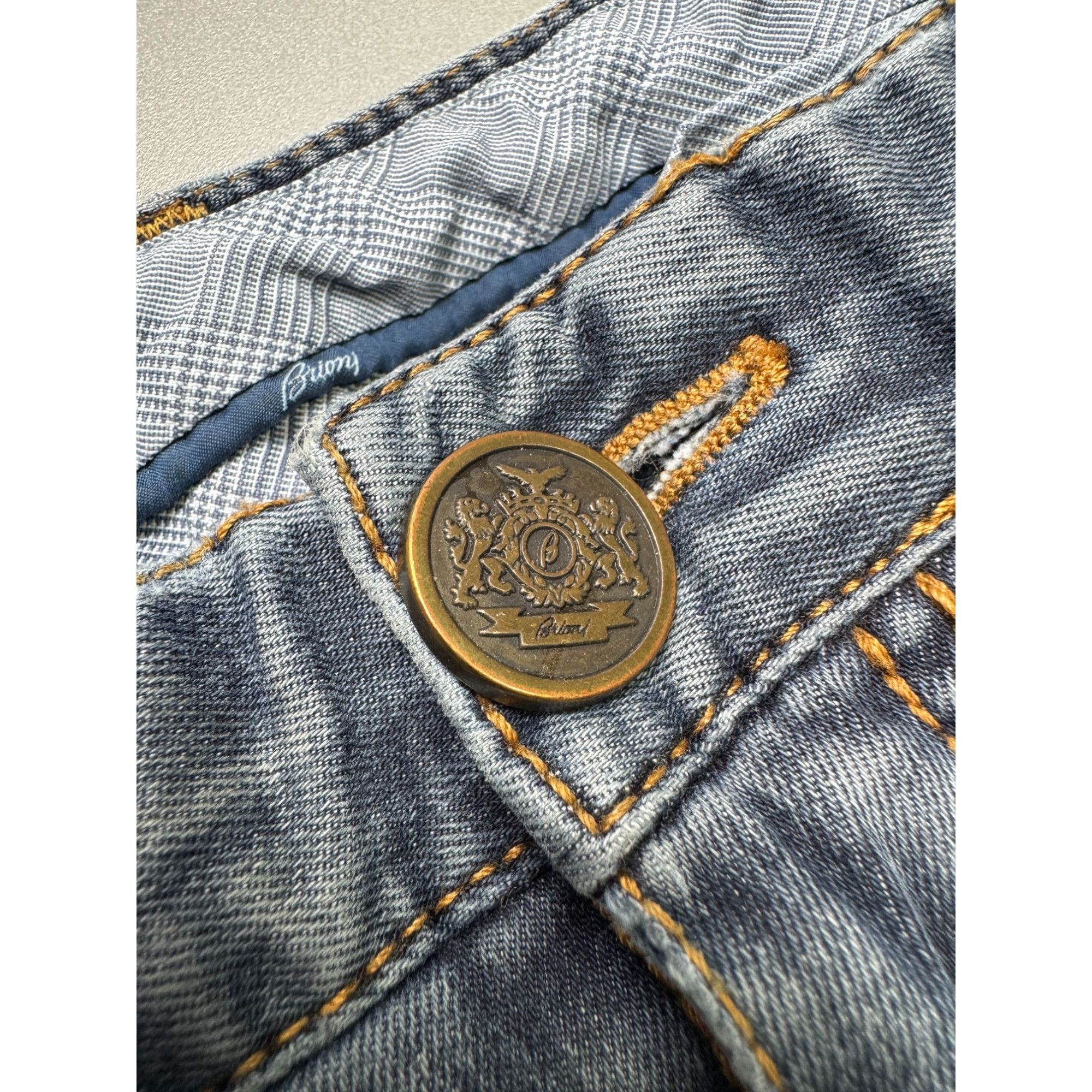 Brioni Brioni Stelvio Blue Denim Jeans Pants (Y1134) Size US 36 / EU 52 - 4 Thumbnail