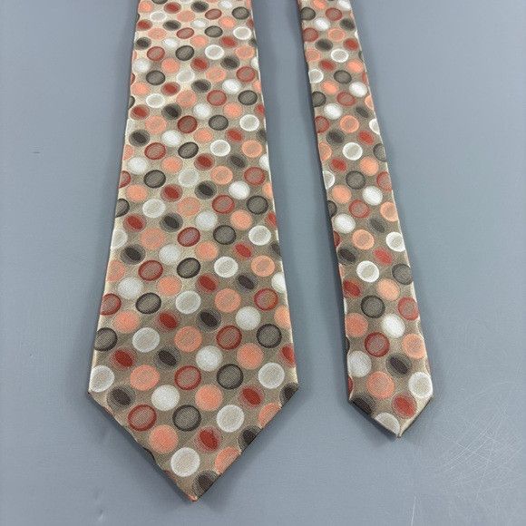Alfani Alfani Beige w/ Multi Circles Men's Tie 3 3/4" x 62" Size ONE SIZE - 2 Thumbnail