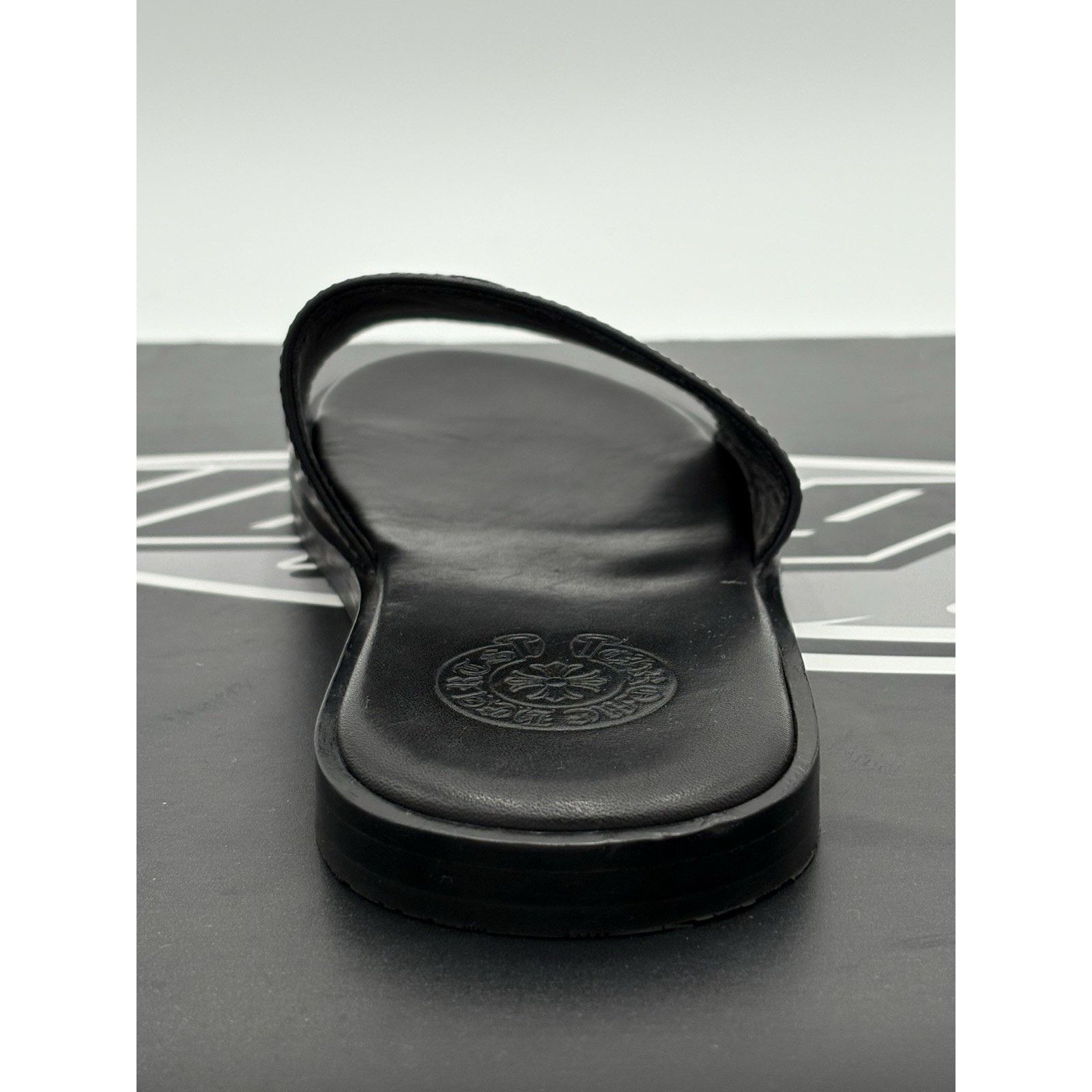 Chrome Hearts Chrome Hearts Leather Slides ' Black ' | SUPER CLEAN! Size US 8 / EU 41 - 3 Thumbnail