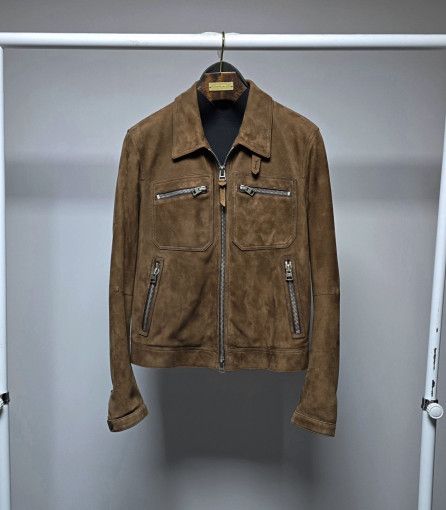Tom Ford o1sm1stk0824 Suede Jacket in Mud Brown Size US M / EU 48-50 / 2 - 1 Thumbnail