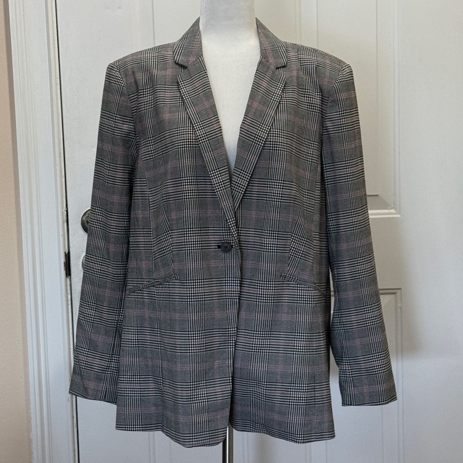 Worthington Worthington women’s XXL suit blazer in Pink Menswear pattern Size XXL / US 16-18 / IT 52-54 - 1 Thumbnail