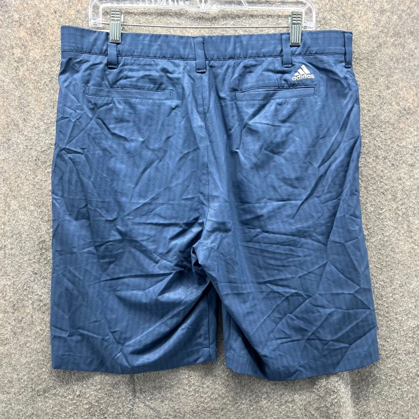 Adidas Adidas Shorts Mens 34 Blue Navy Chino Flat Front Golf Athletic Striped 365 Size US 34 / EU 50 - 2 Thumbnail