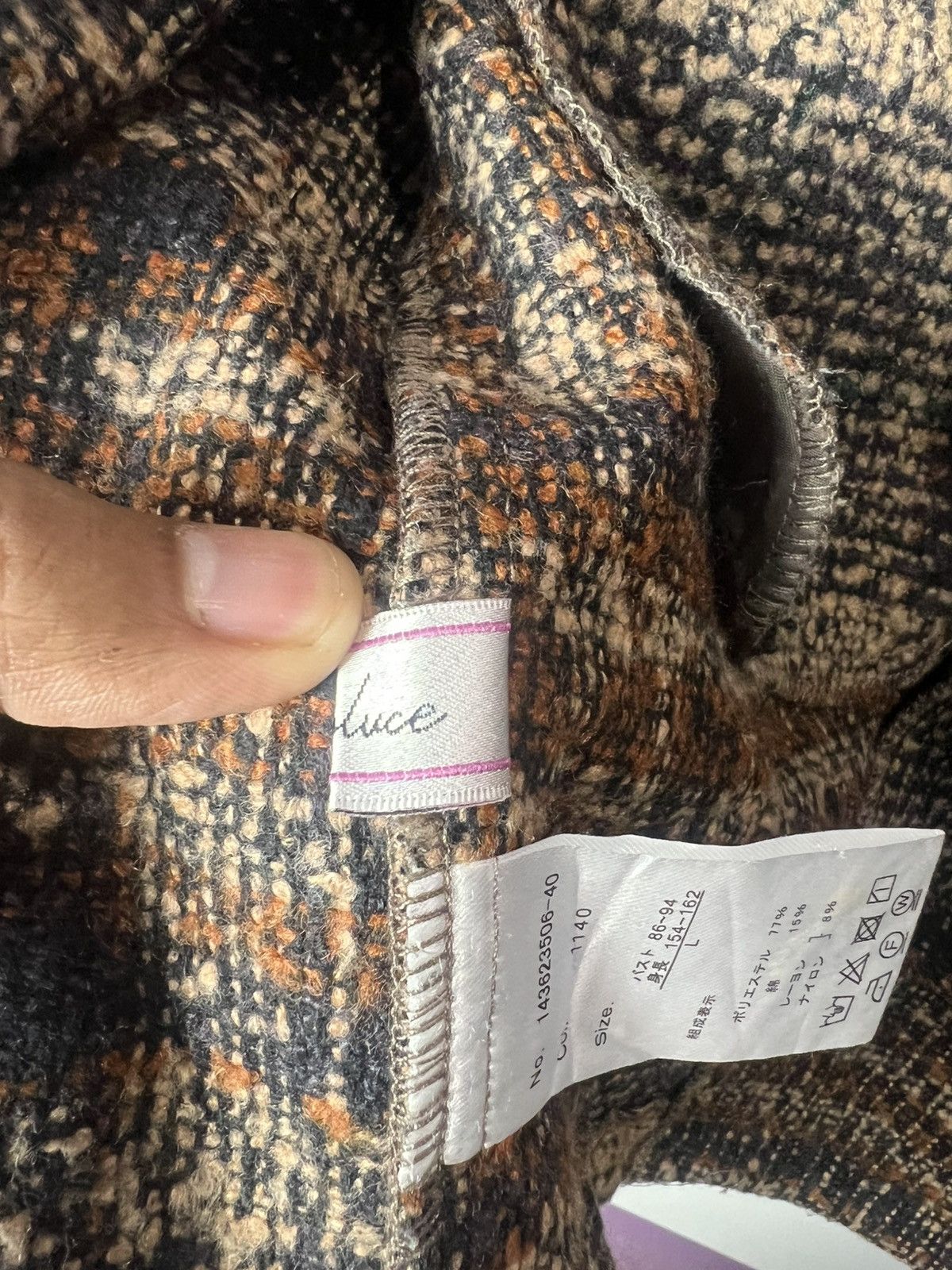 Vintage Vintage Liroluce Tweed Houndstooth Plaid Pattern Vest Size US L / EU 52-54 / 3 - 11 Thumbnail