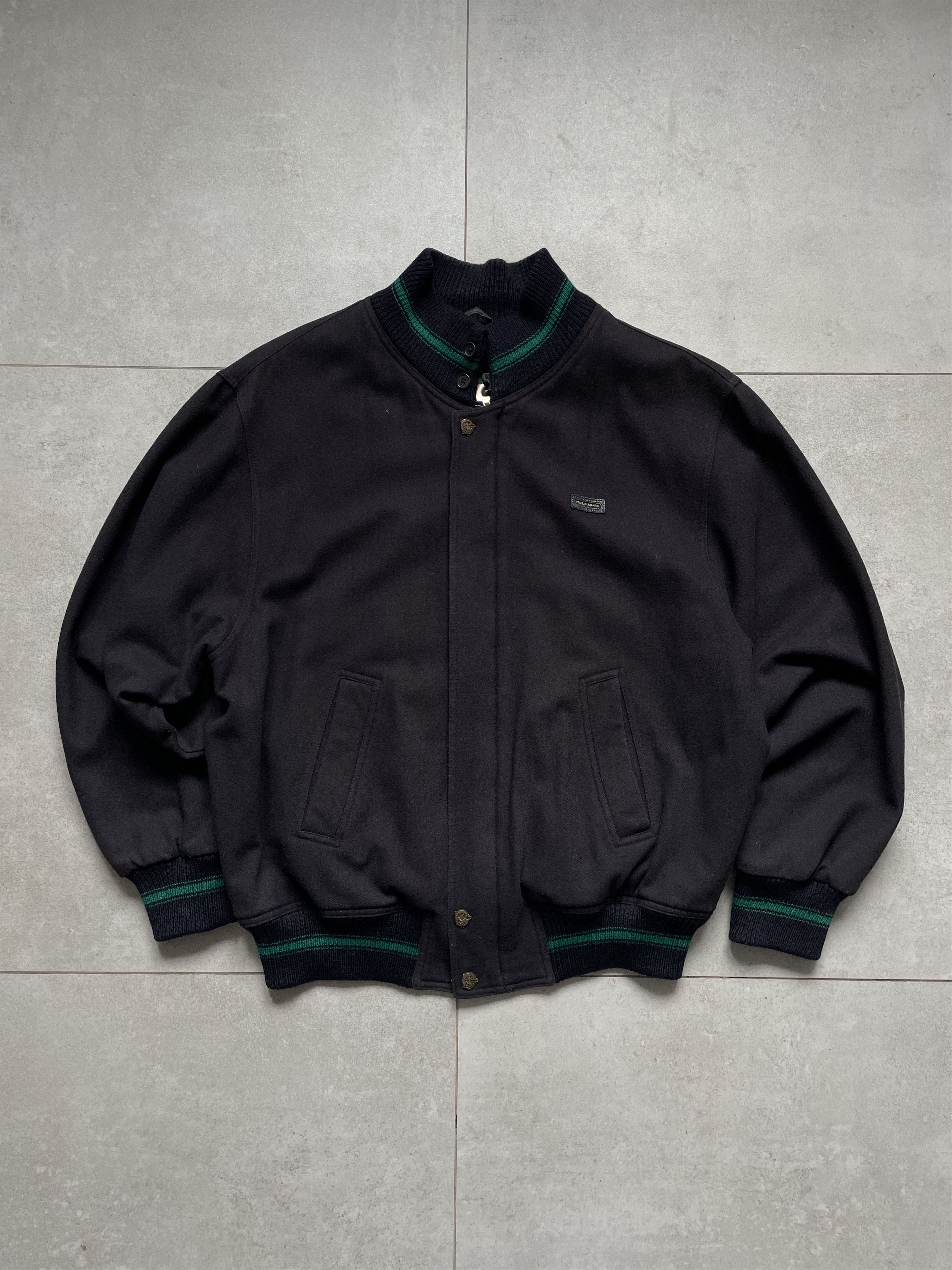 Paul & Shark PAUL & SHARK BLACK WOOL SAILING YACHTING BOMBER JACKET Size US M / EU 48-50 / 2 - 1 Thumbnail