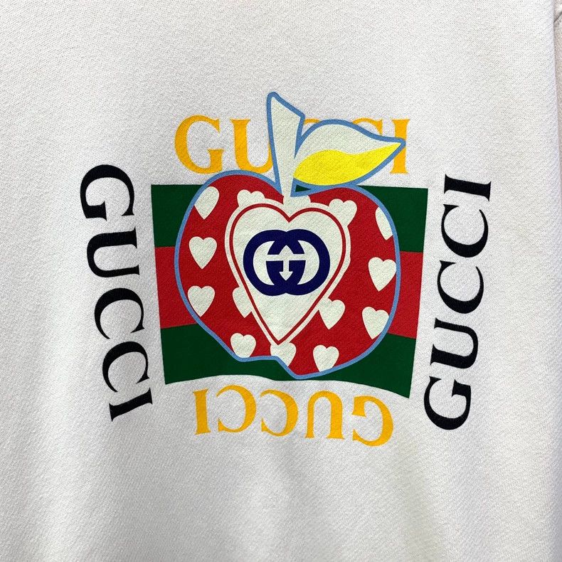 Gucci Gucci Apricot apple letter print cotton round-neck long-sl Size US L / EU 52-54 / 3 - 5 Thumbnail