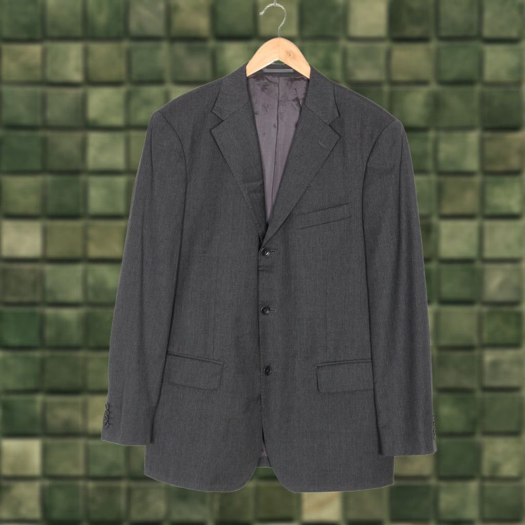 Vintage BOGGI Milano Super 120s Wool Blazer Jacket Men Size 54 Grey Formal Casual MJ5664 Size 54R - 1 Thumbnail