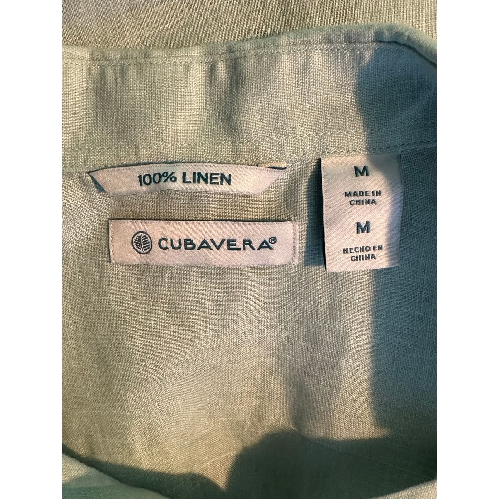 Cubavera Cubavera light green linen short sleeves shirt size medium Size US M / EU 48-50 / 2 - 3 Thumbnail