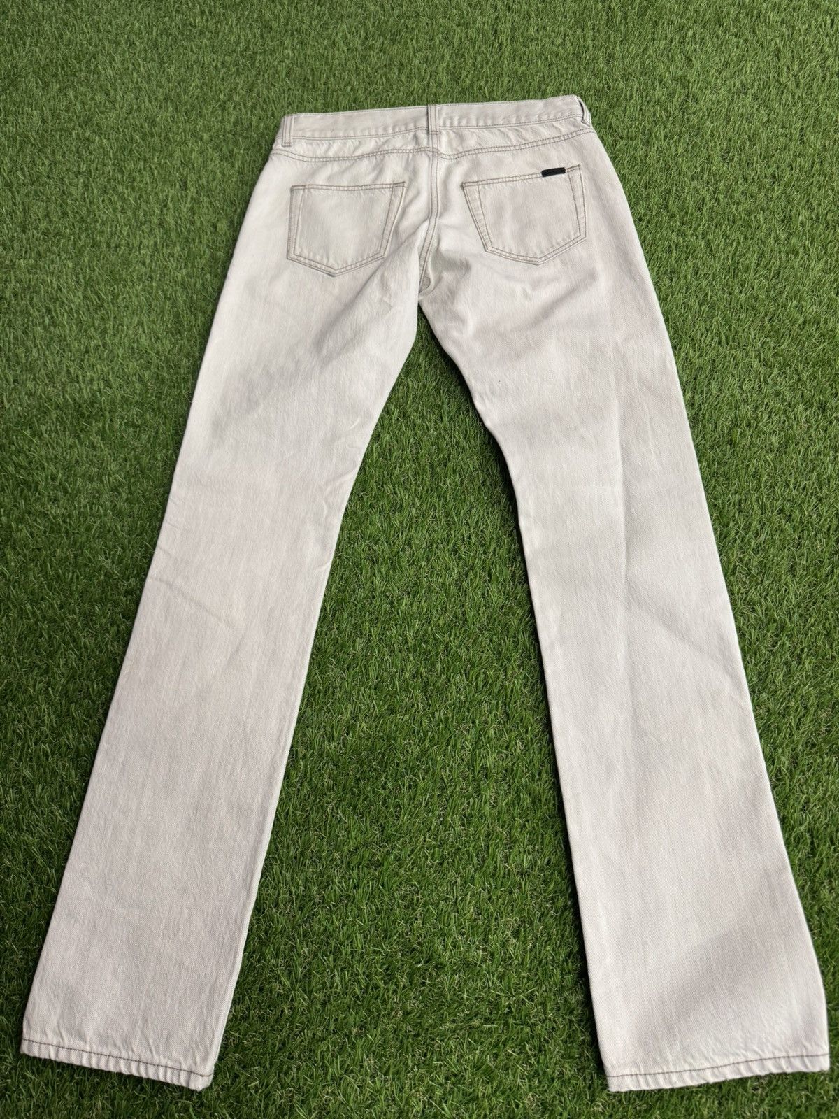 Saint Laurent Paris SAINT LAURENT WHITE DENIM JEANS Size US 30 / EU 46 - 3 Thumbnail