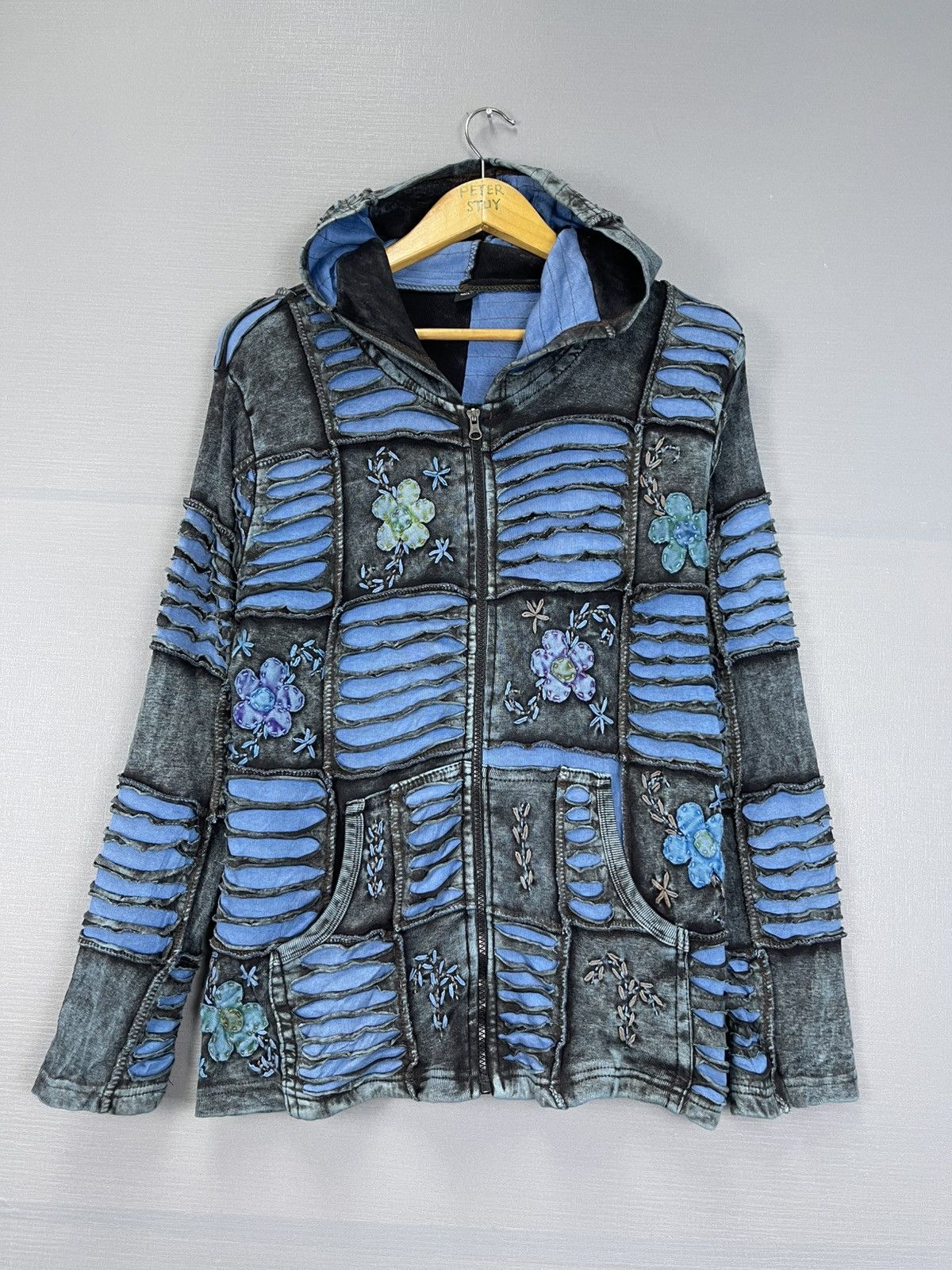Vintage Vintage patchwork hoodie Size US L / EU 52-54 / 3 - 1 Thumbnail