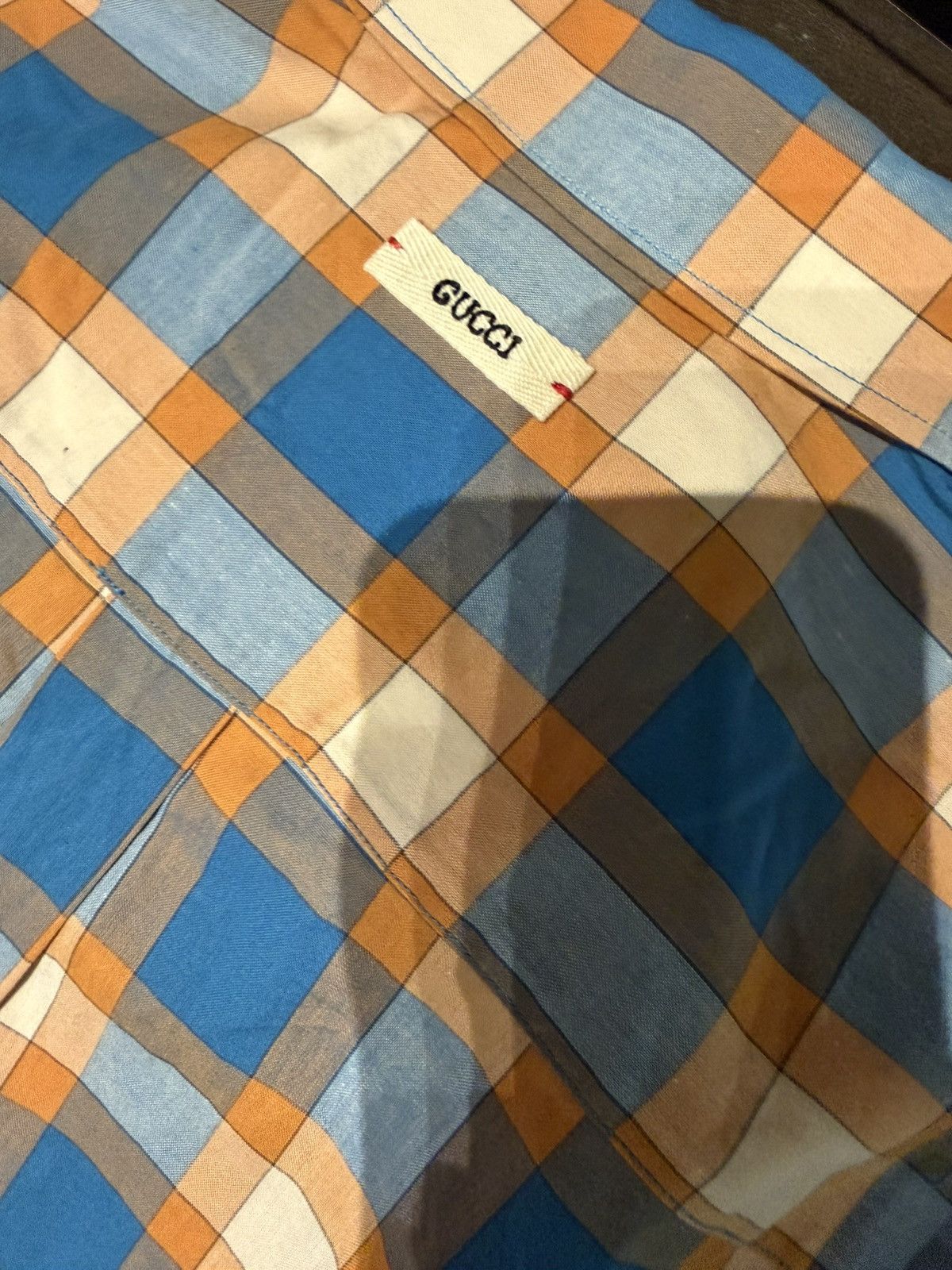 Gucci Gucci Check/Tartan Button Up Size US L / EU 52-54 / 3 - 3 Thumbnail
