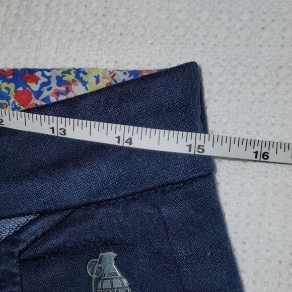 Designer 4Sixty5 Embellished Zippered Navy Blue Pocketed Sz 30x32 Pan Size 30" / US 8 / IT 44 - 10 Thumbnail