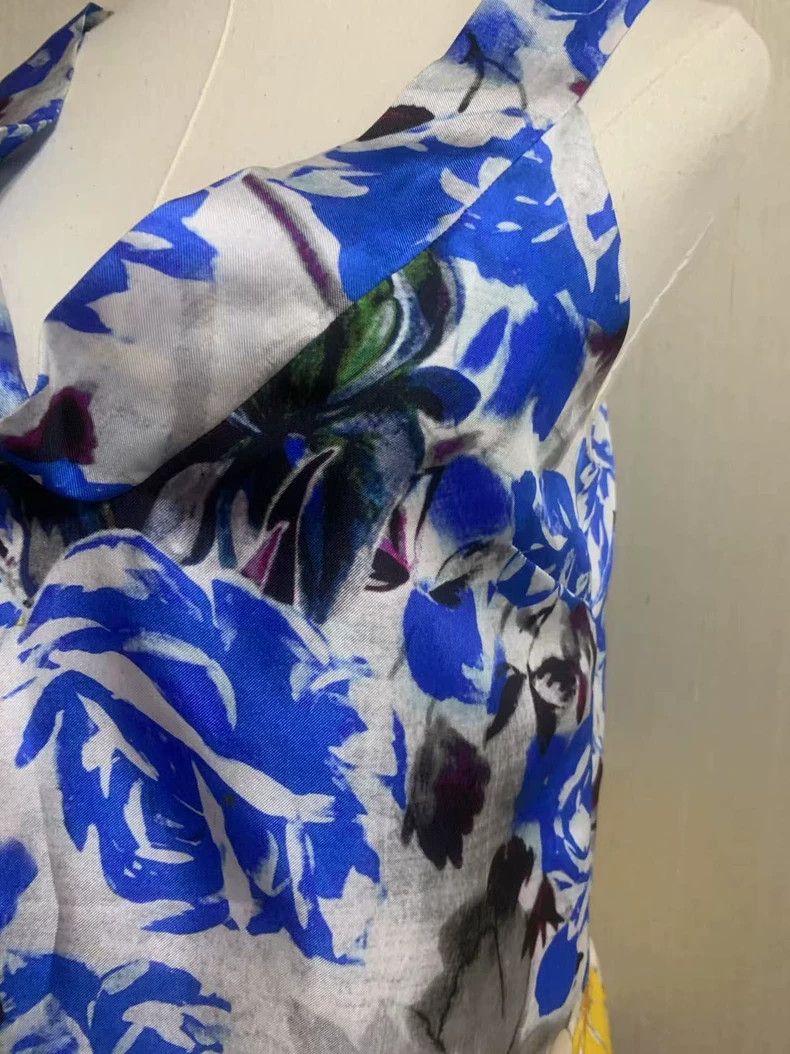 Dries Van Noten Dries Van Noten size:36 Blue printed silk top Size M / US 6-8 / IT 42-44 - 2 Thumbnail