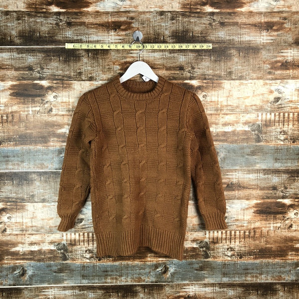 Homespun Knitwear × Japanese Brand Japan vintage Brown cable Knitwear sweatshirt #A1815 Size XS / US 0-2 / IT 36-38 - 1 Thumbnail