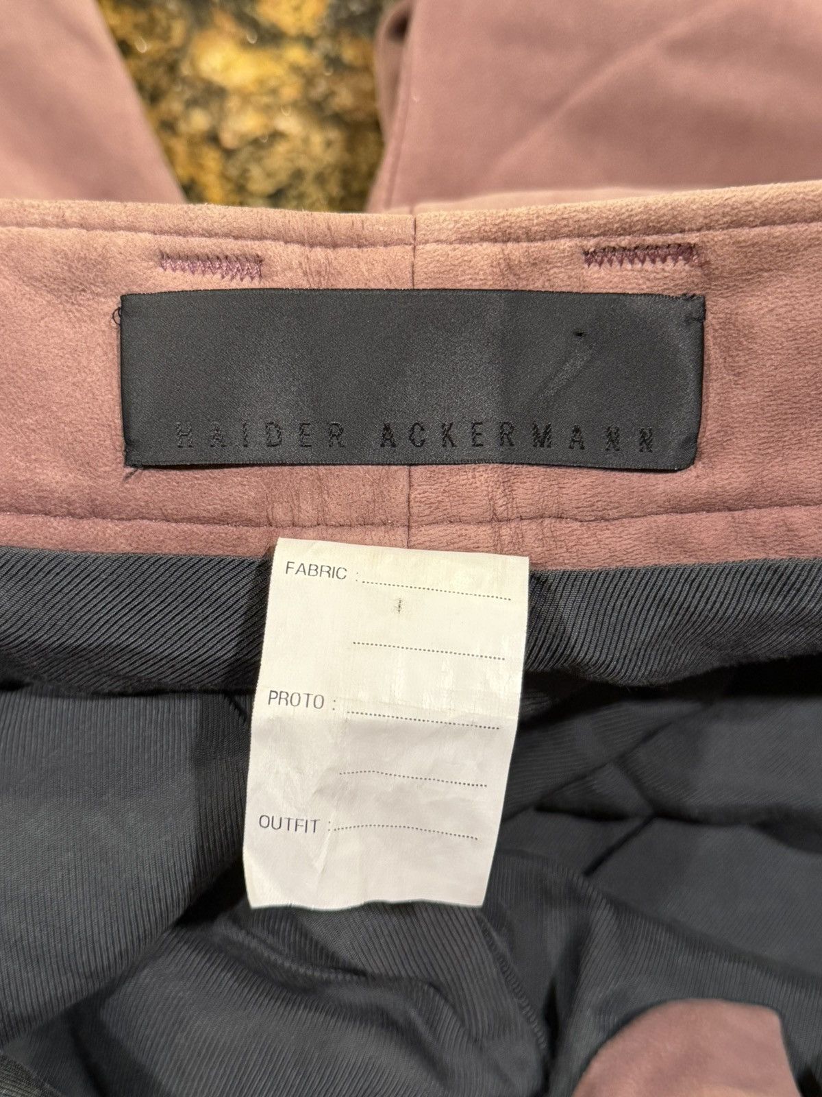 Haider Ackermann Haider Ackermann Sample Suede Leather Mauve Trouser Pants Size US 31 - 11 Thumbnail