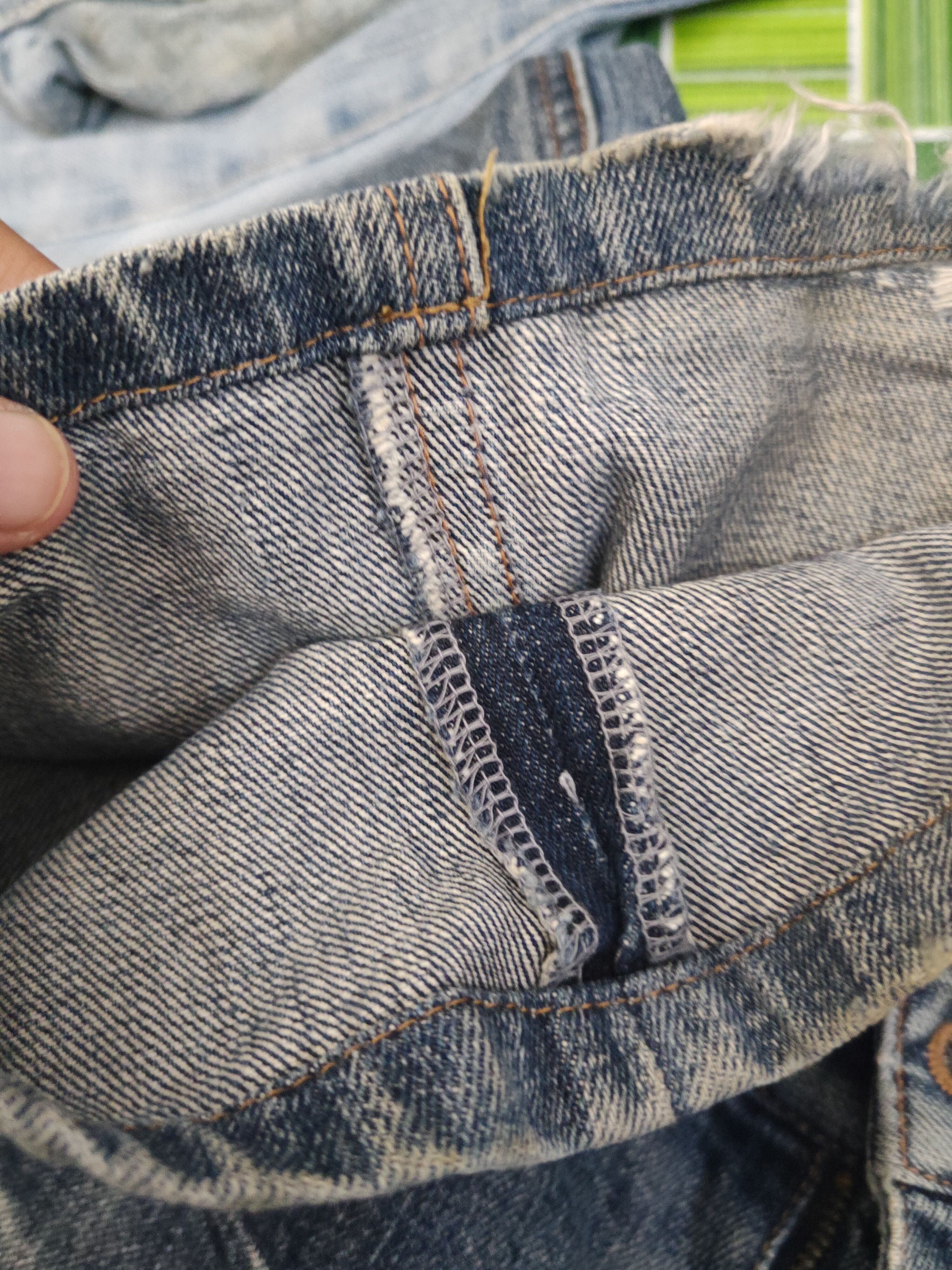 Japanese Brand Famock Blue Distressed Ripped denim Jeans #W1727 Size US 33 - 13 Thumbnail