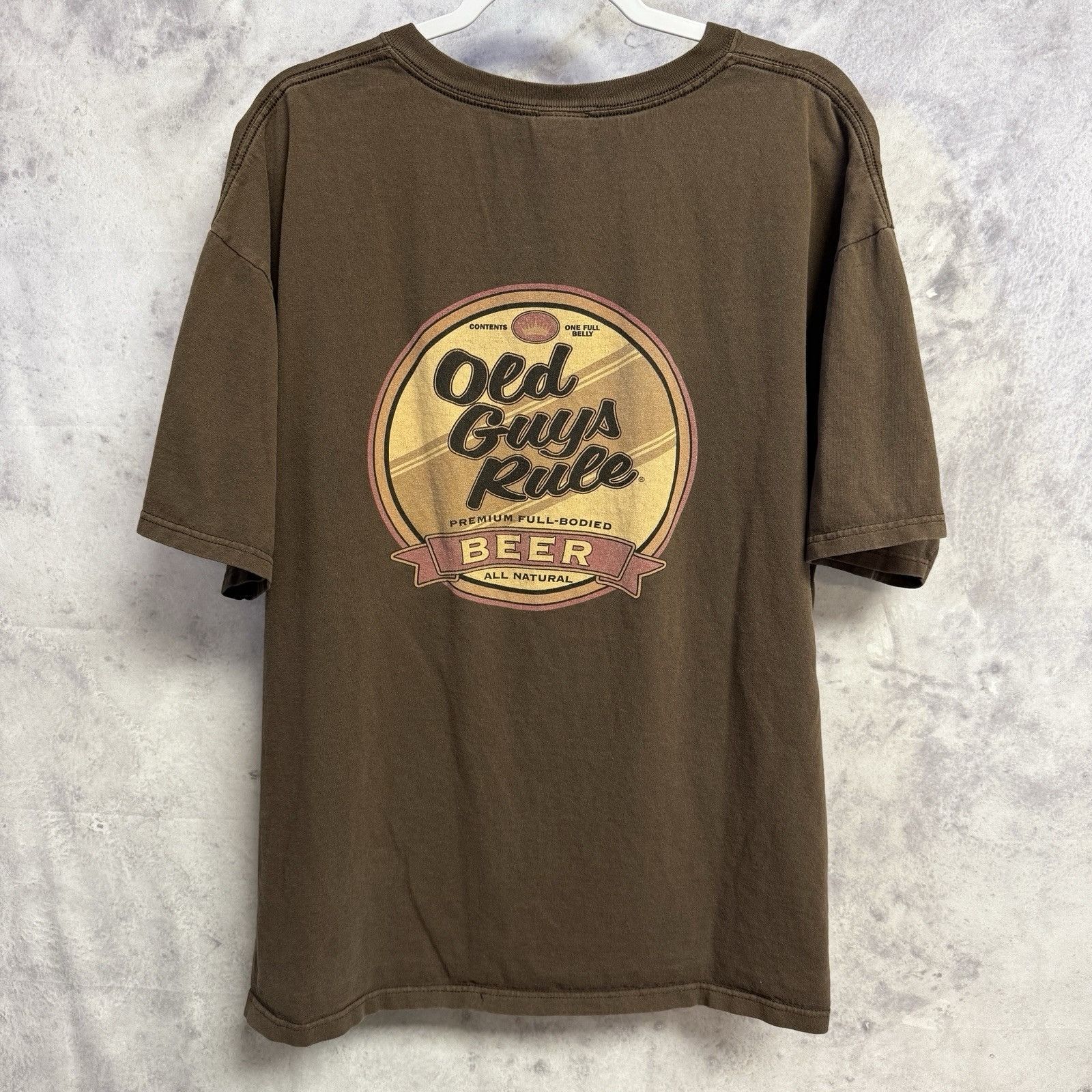 Vintage Vintage Old Guys Rule Beer T Shirt Mens 2XL Brown Short Slee Size US XXL / EU 58 / 5 - 1 Thumbnail