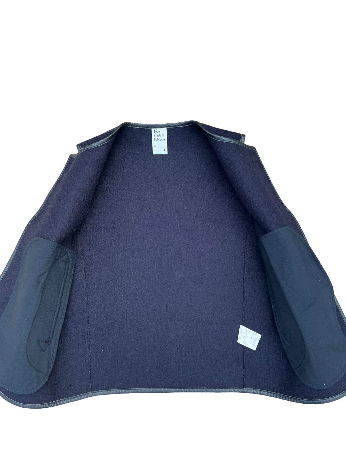 Freewheelers Violet Buffalo Wallows Wool Cowhide Leather Trim USN Vest Size US M / EU 48-50 / 2 - 8 Thumbnail