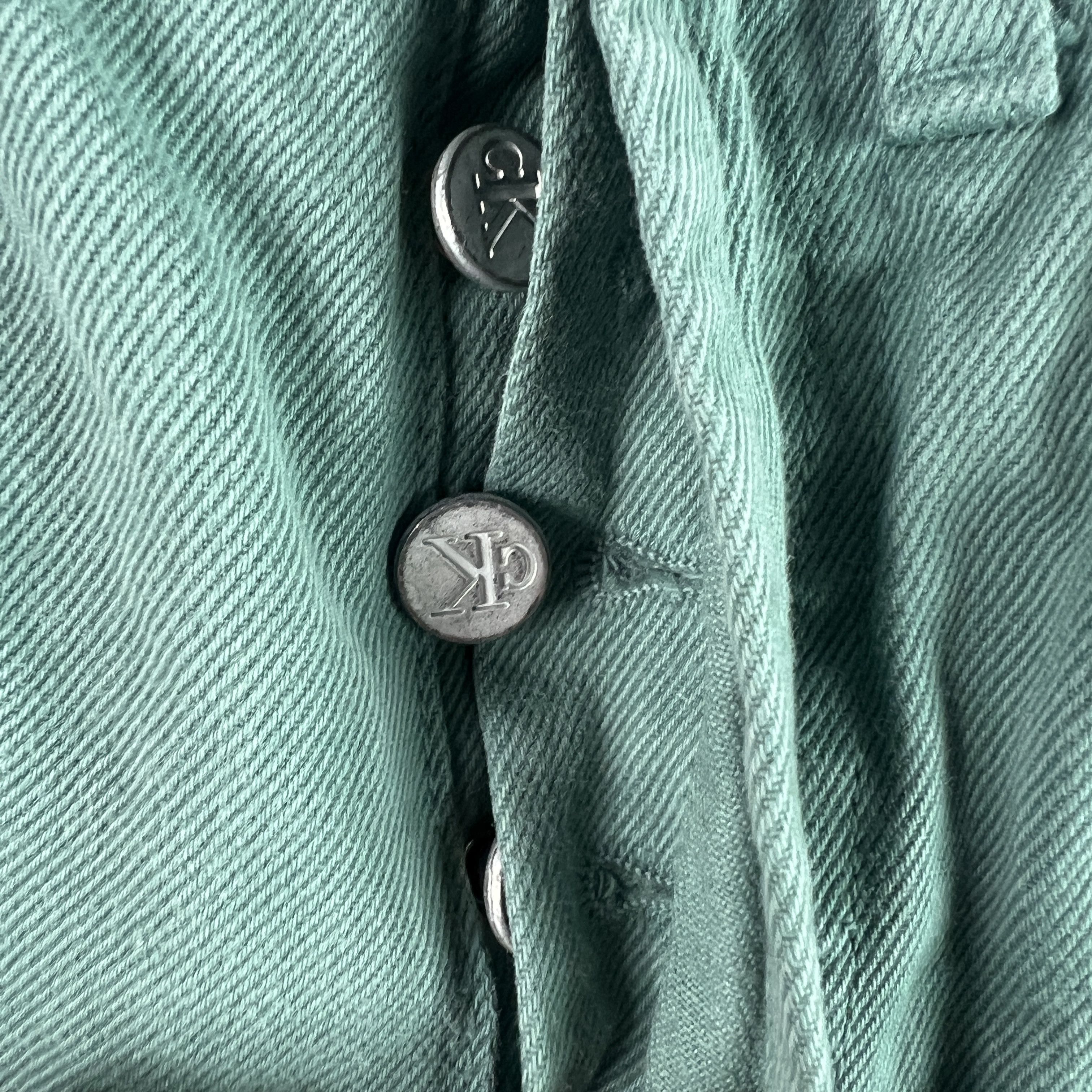 Calvin Klein VTG Calvin Klein Jean's Straight Green Faded Denim USA Made Size 26" / US 2 / IT 38 - 7 Thumbnail