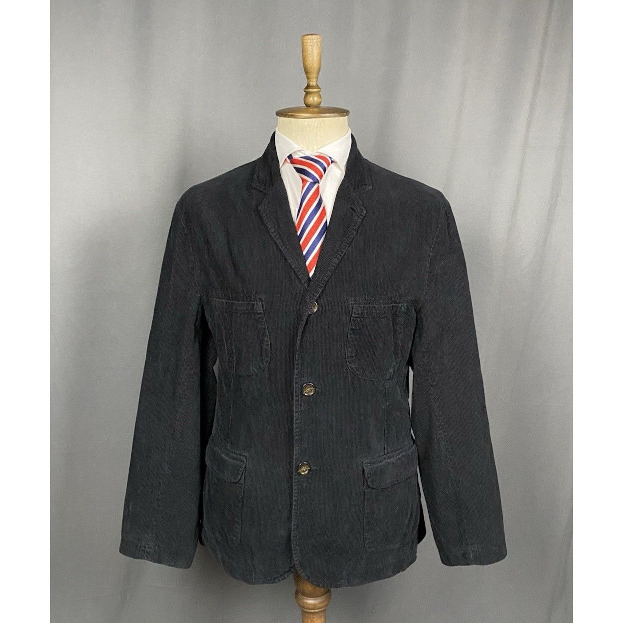 Universal Works Universal Works Men's Black Corduroy Sportcoat Utility Blaze Size 54R - 1 Thumbnail