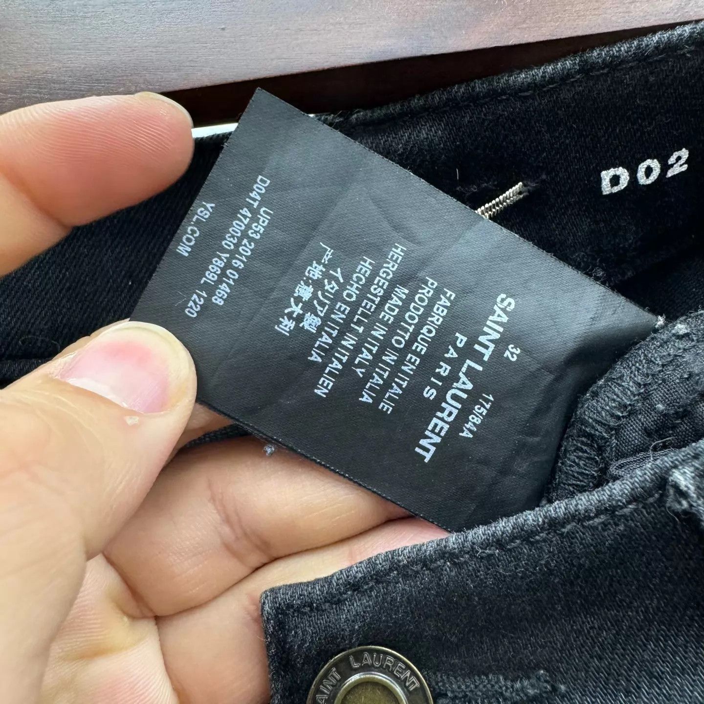 Saint Laurent Paris SLP D02 Knee Knife-Cut Ripped Jeans 32 Like New Size US 32 / EU 48 - 5 Thumbnail