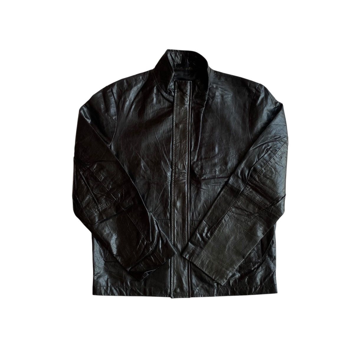Issey Miyake Tete Homme Issey Miyake Leather Jacket Size US L / EU 52-54 / 3 - 7 Thumbnail