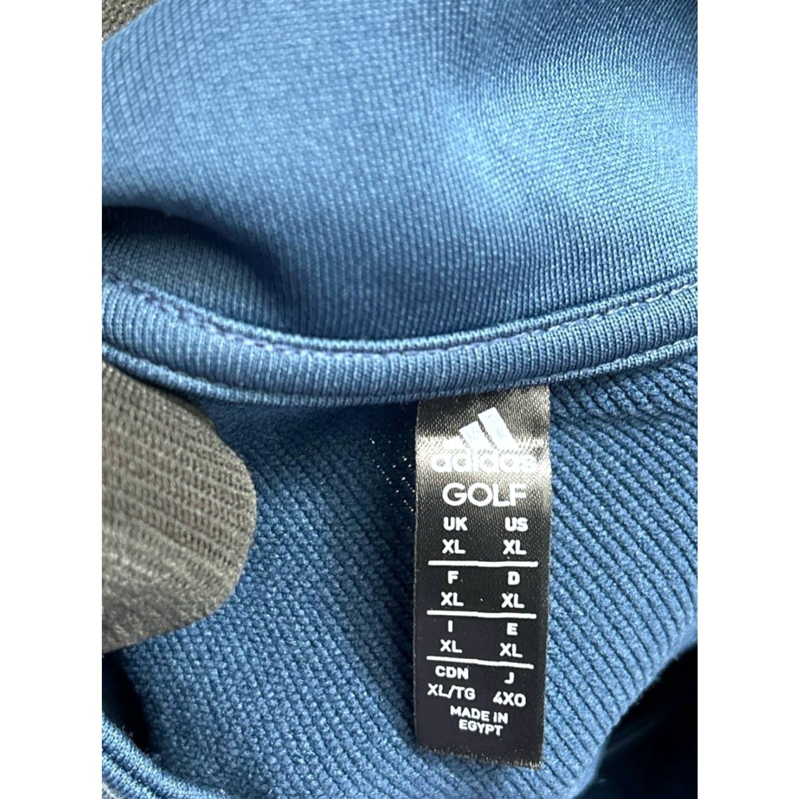 Adidas Adidas Golf Jacket Mens XL Blue Striped French Terry 1/4 Zip Running Athleisure Size US XL / EU 56 / 4 - 4 Thumbnail