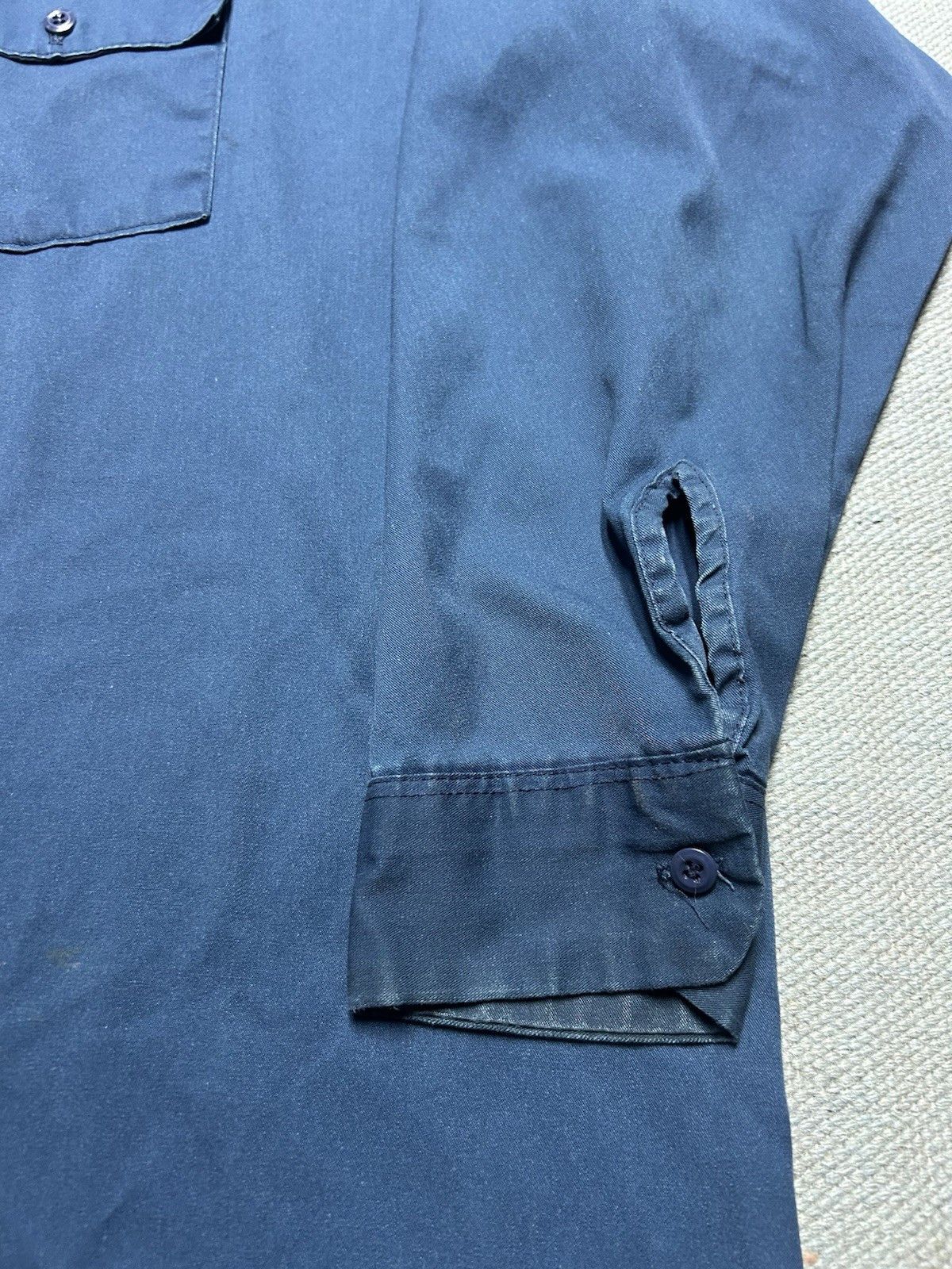Vintage Vtg 90s work shirt dickies chino twill navy blu workwear XXL Size US XXL / EU 58 / 5 - 3 Thumbnail