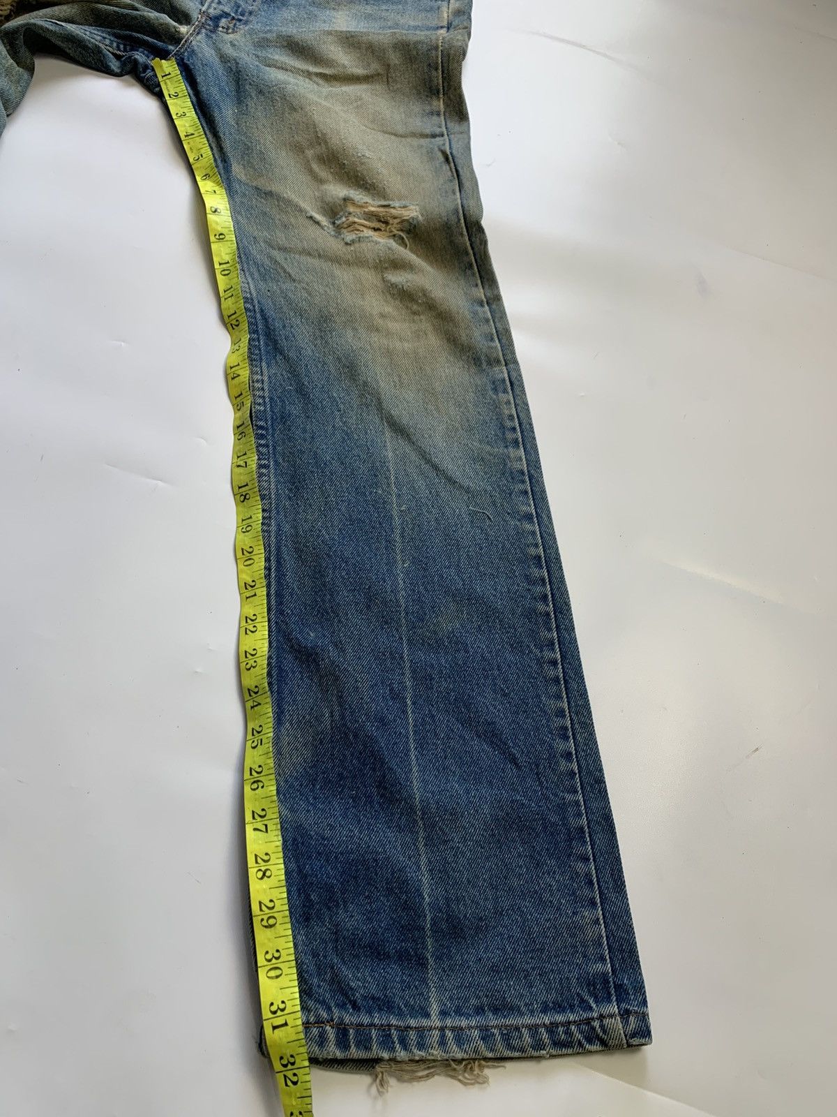 LVC 80s levis 517 distressed blue jeans usa orange tabs Size US 31 - 15 Thumbnail