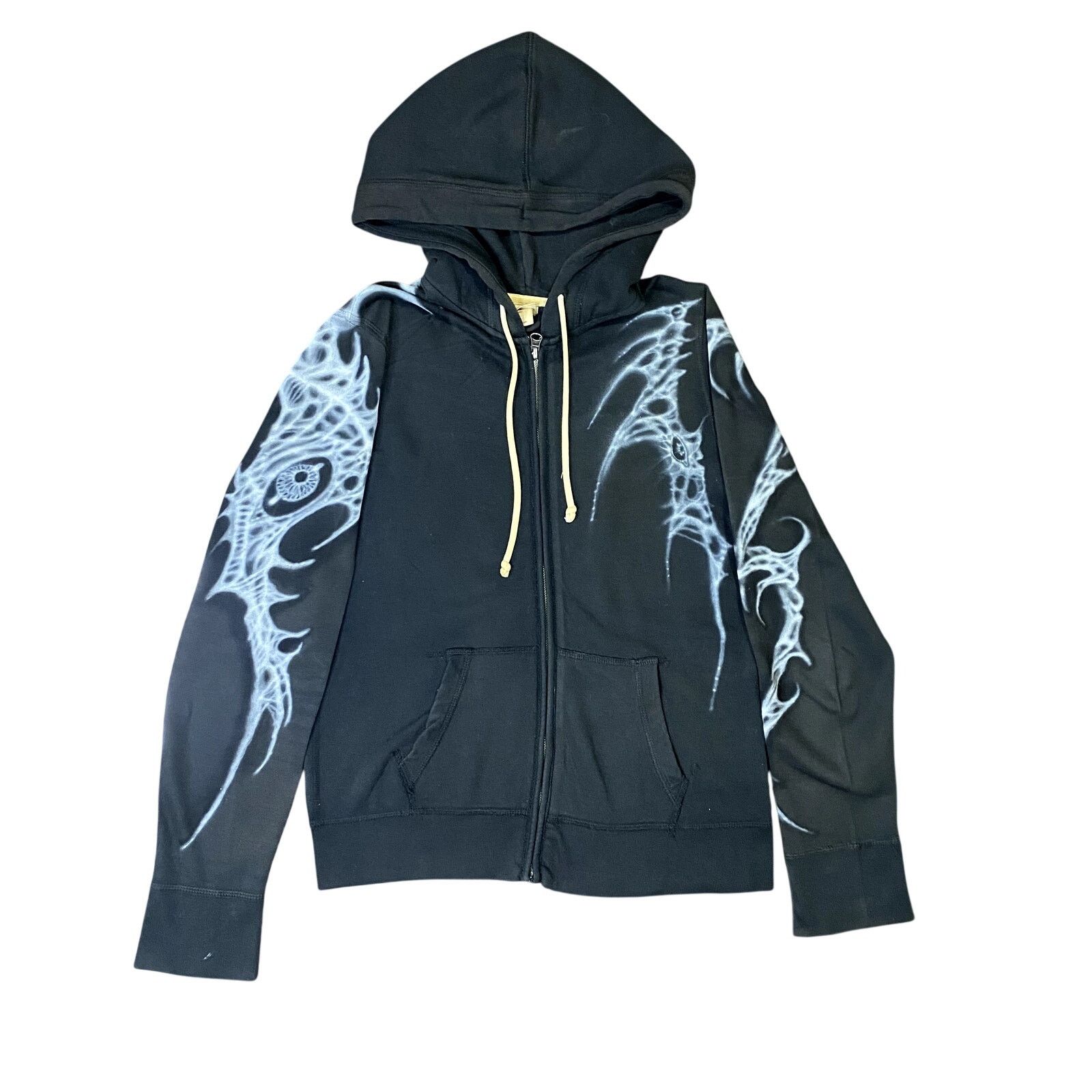 Mossimo Custom Airbrushed DIY Bio Orangic Art to Wear ZipUp Hoodie M Size M / US 6-8 / IT 42-44 - 2 Thumbnail
