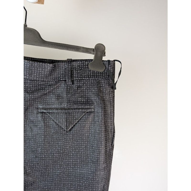 Bottega Veneta o1rshd1 Paddington Printed Leather Trousers Pant Black/ Grey Size US 34 / EU 50 - 14 Thumbnail