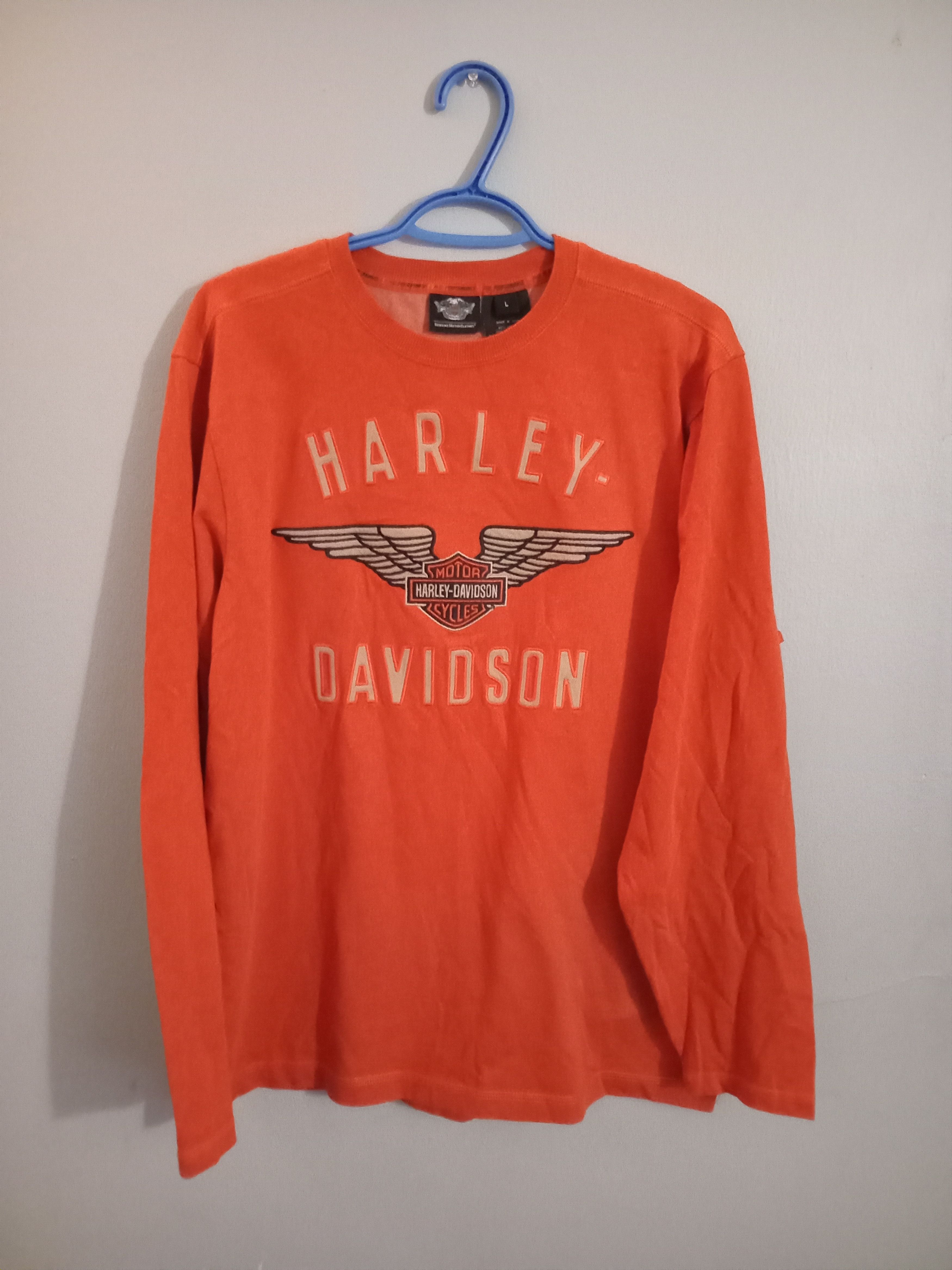 Harley Davidson Vintage Harley Davidson Longsleeve Size US L / EU 52-54 / 3 - 1 Thumbnail