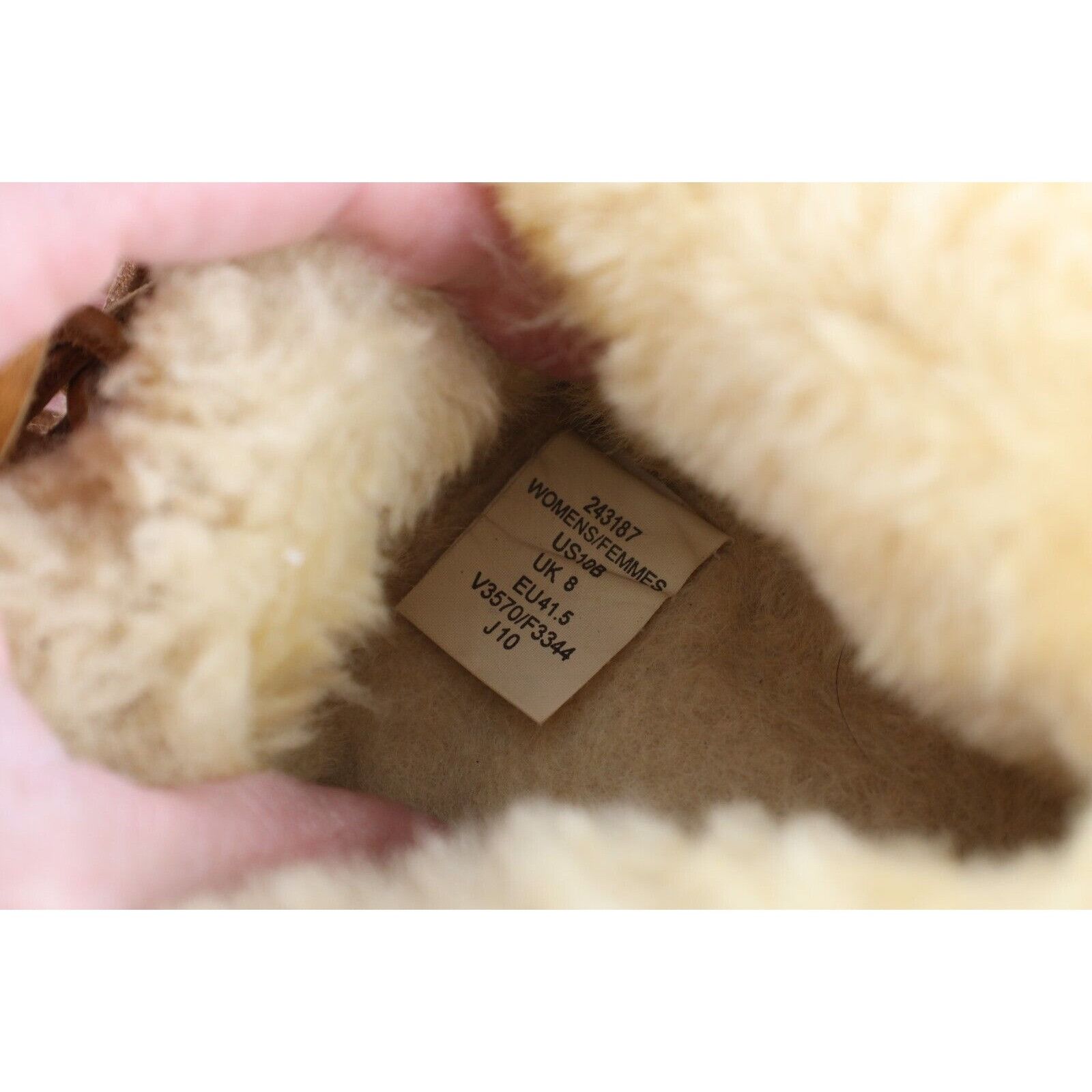 Vintage Vintage 90s Lands End Shearling Lined Suede Leather Slippers Size US 10 / IT 40 - 8 Thumbnail