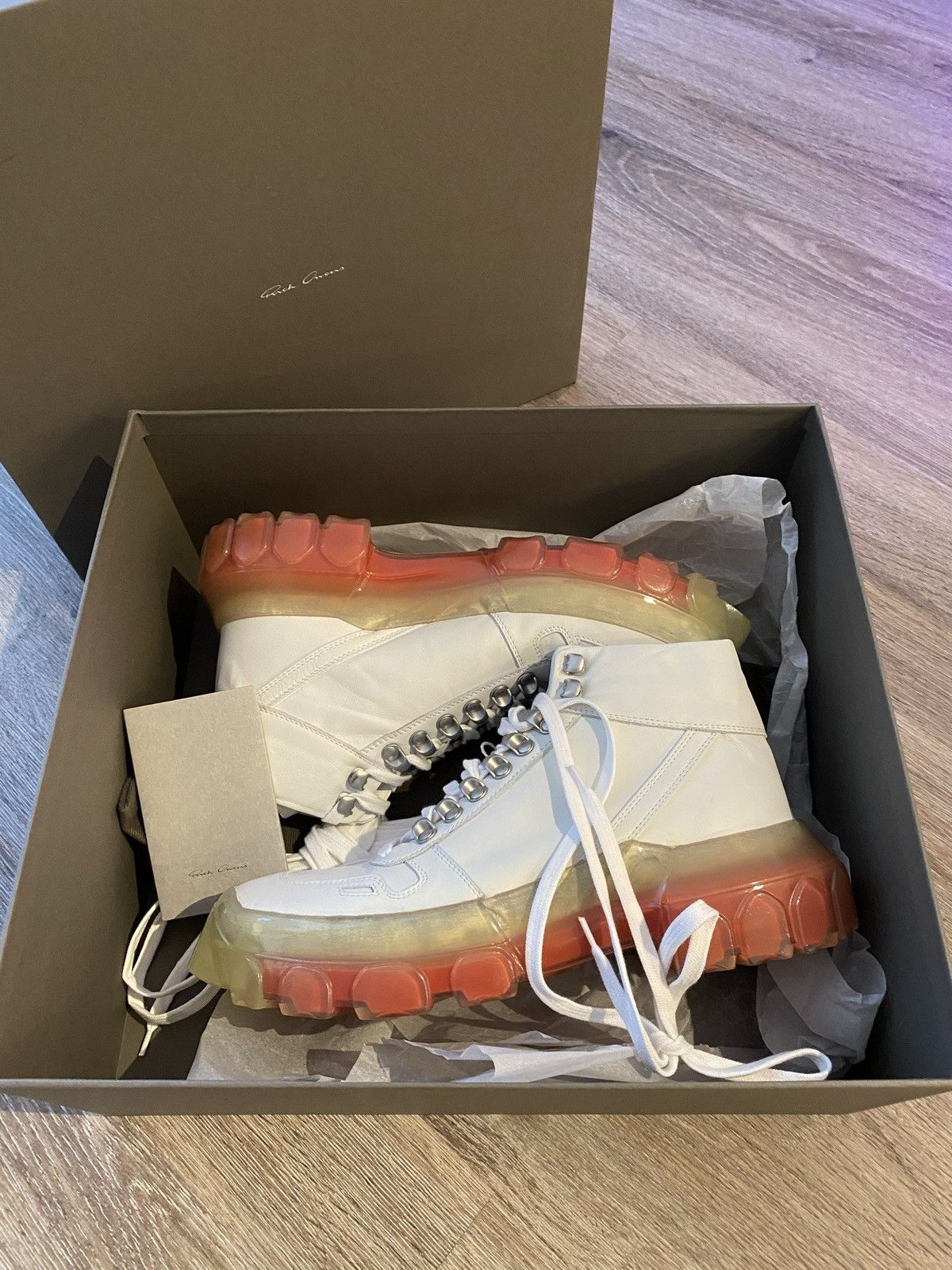 Rick Owens Rick Owens Bubblegum Lace Tractor Boot Sneakers - Sz 41 Size US 8 / EU 41 - 1 Thumbnail