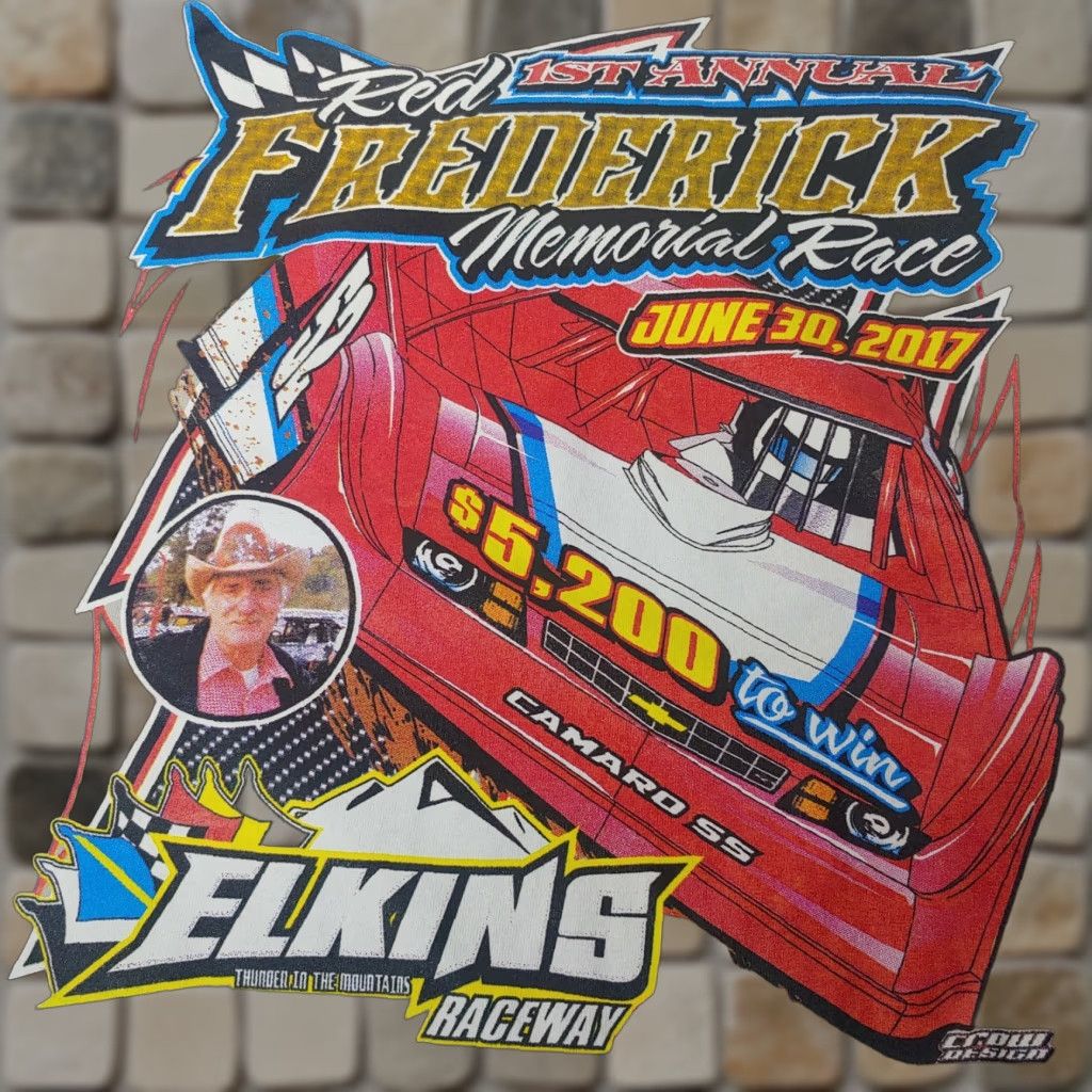 Gildan VINTAGE Elkins Raceway Shirt Adult Medium Red Frederick Memorial Race Camaro Graphic Crew Neck Men Size US M / EU 48-50 / 2 - 1 Thumbnail