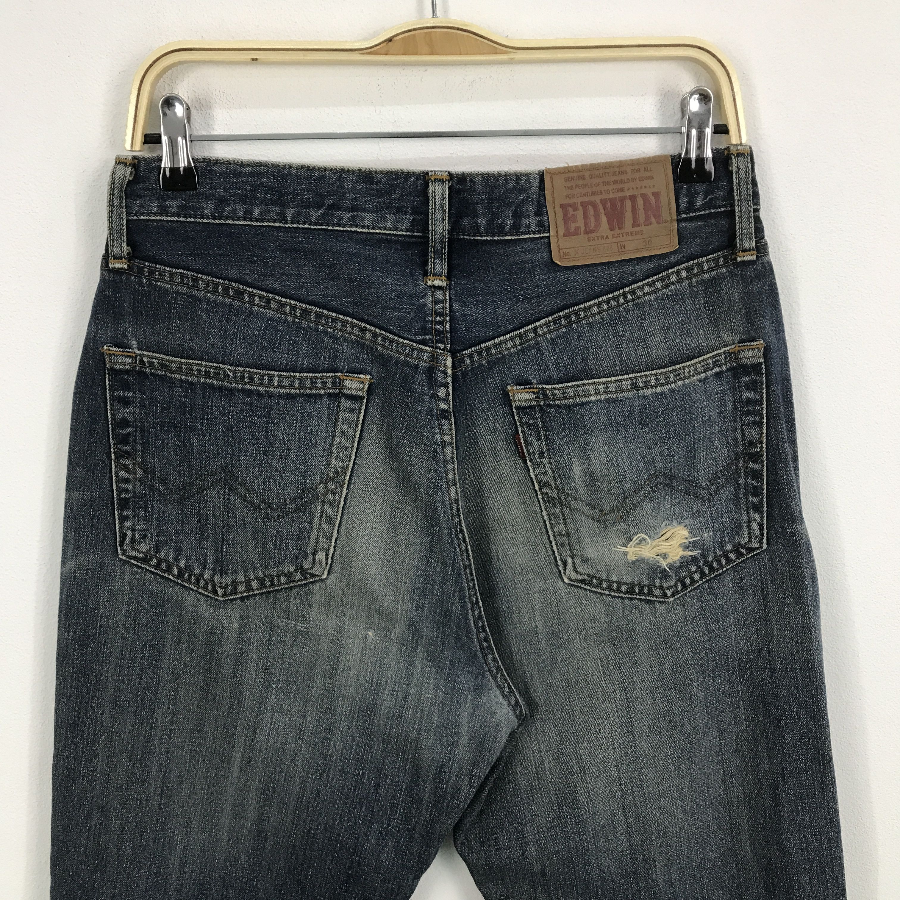 Edwin × Japanese Brand Baggy edwin Japan distressed jean pants Size US 30 / EU 46 - 5 Thumbnail