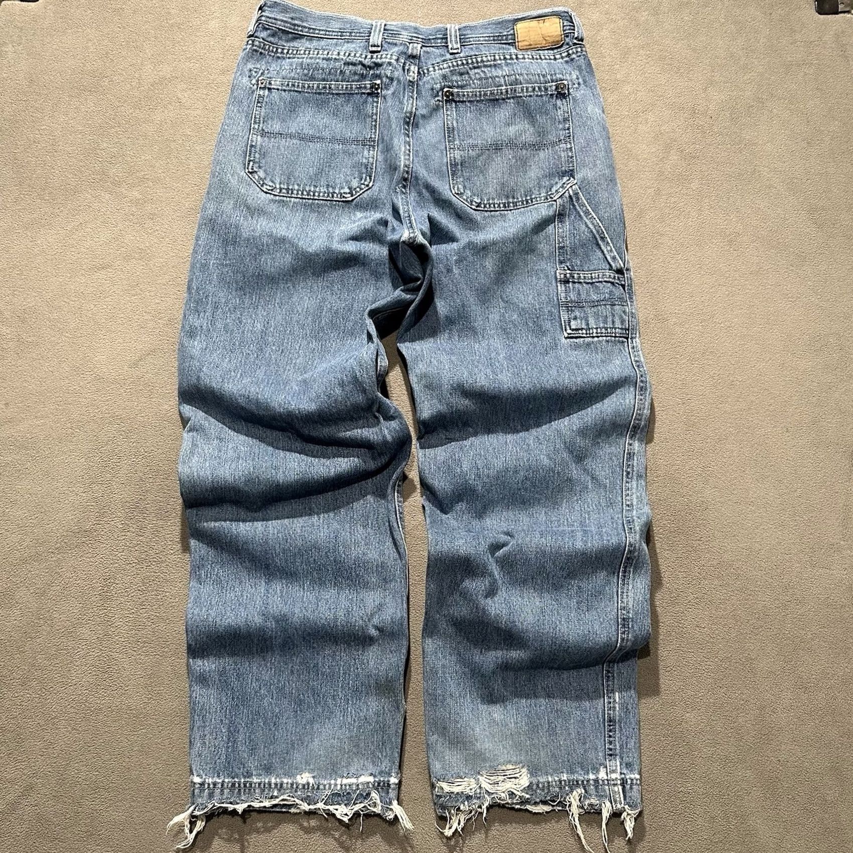 Vintage VINTAGE Urban Pipeline Jeans Mens 36x34 Blue Denim Carpenter Baggy Loose Grunge Y2K FAIR Size US 36 / EU 52 - 2 Thumbnail