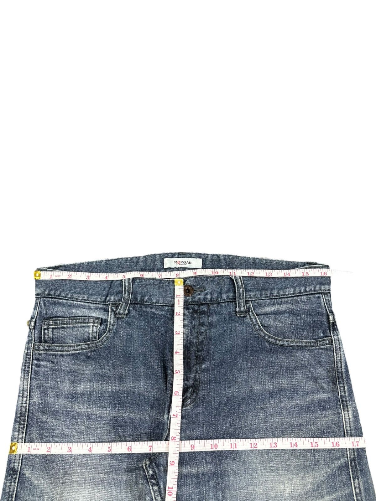 Morgan Homme Vintage Morgan Homme Distressed Bootcut Jeans Size US 33 - 11 Thumbnail