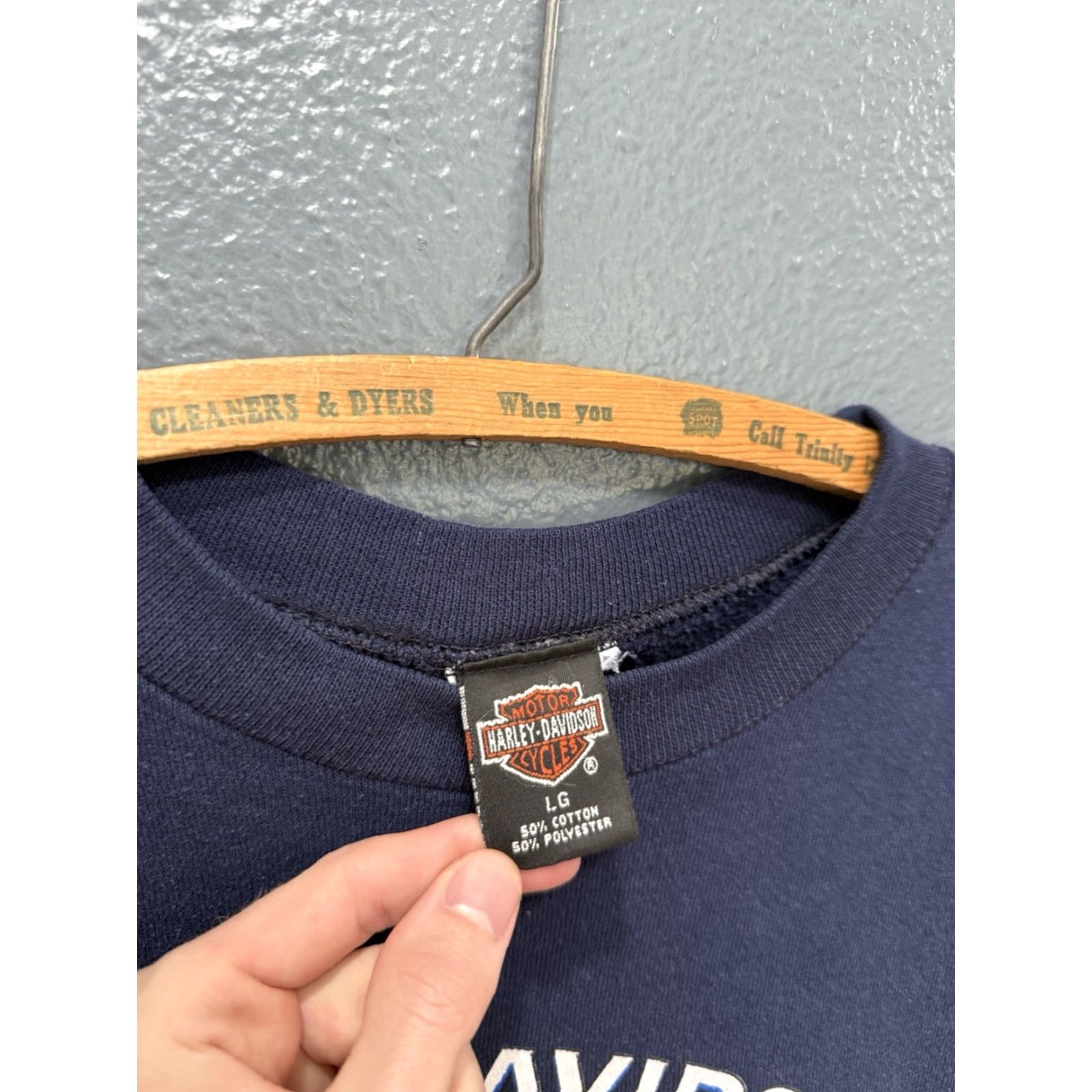 Harley Davidson VINTAGE Harley-Davidson Sweatshirt Biker Blue 90s Pullover Size L Men Mens Shirt Hoodie? Size US L / EU 52-54 / 3 - 2 Thumbnail