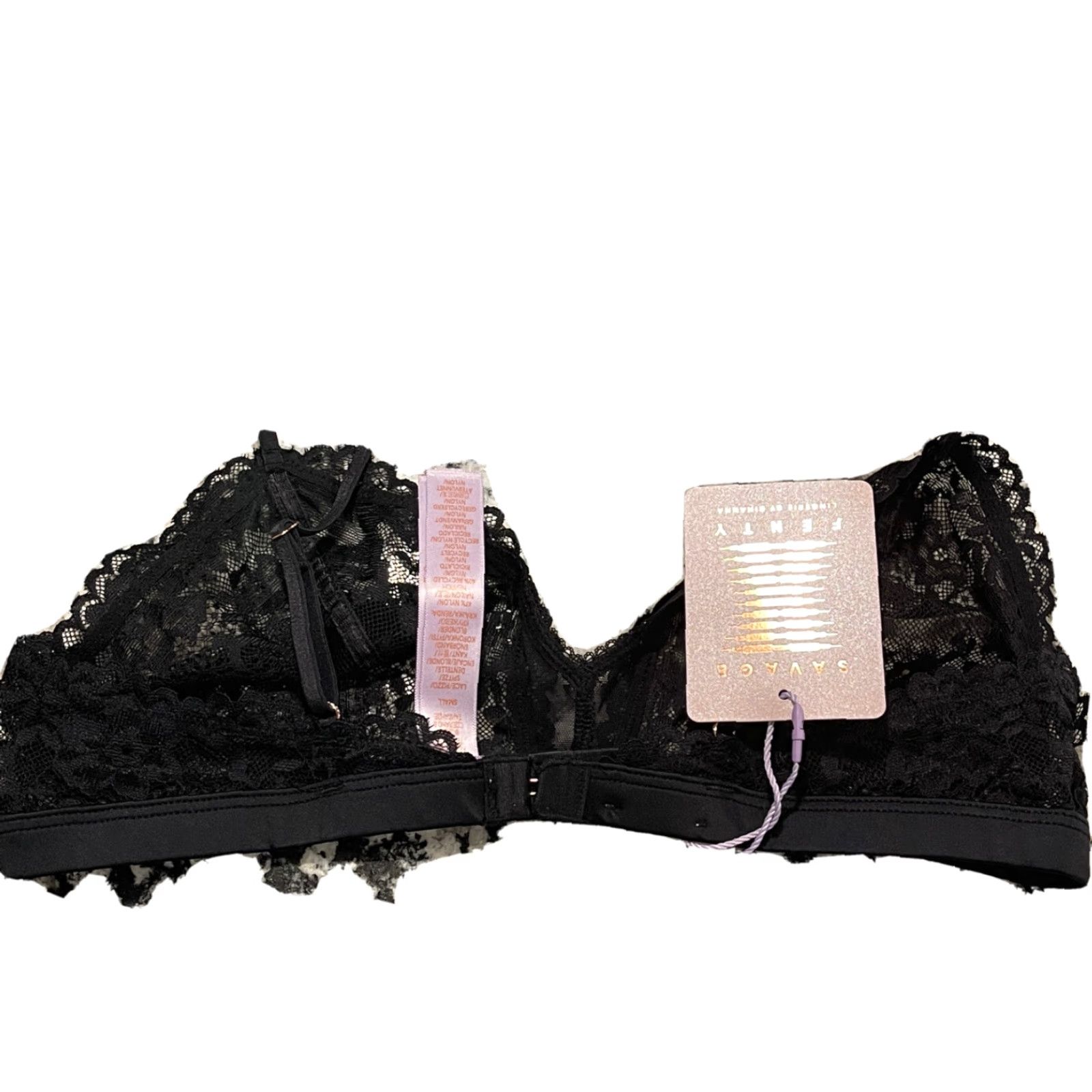 Vintage Savage X Fenty black lace bra Small Size ONE SIZE - 2 Thumbnail