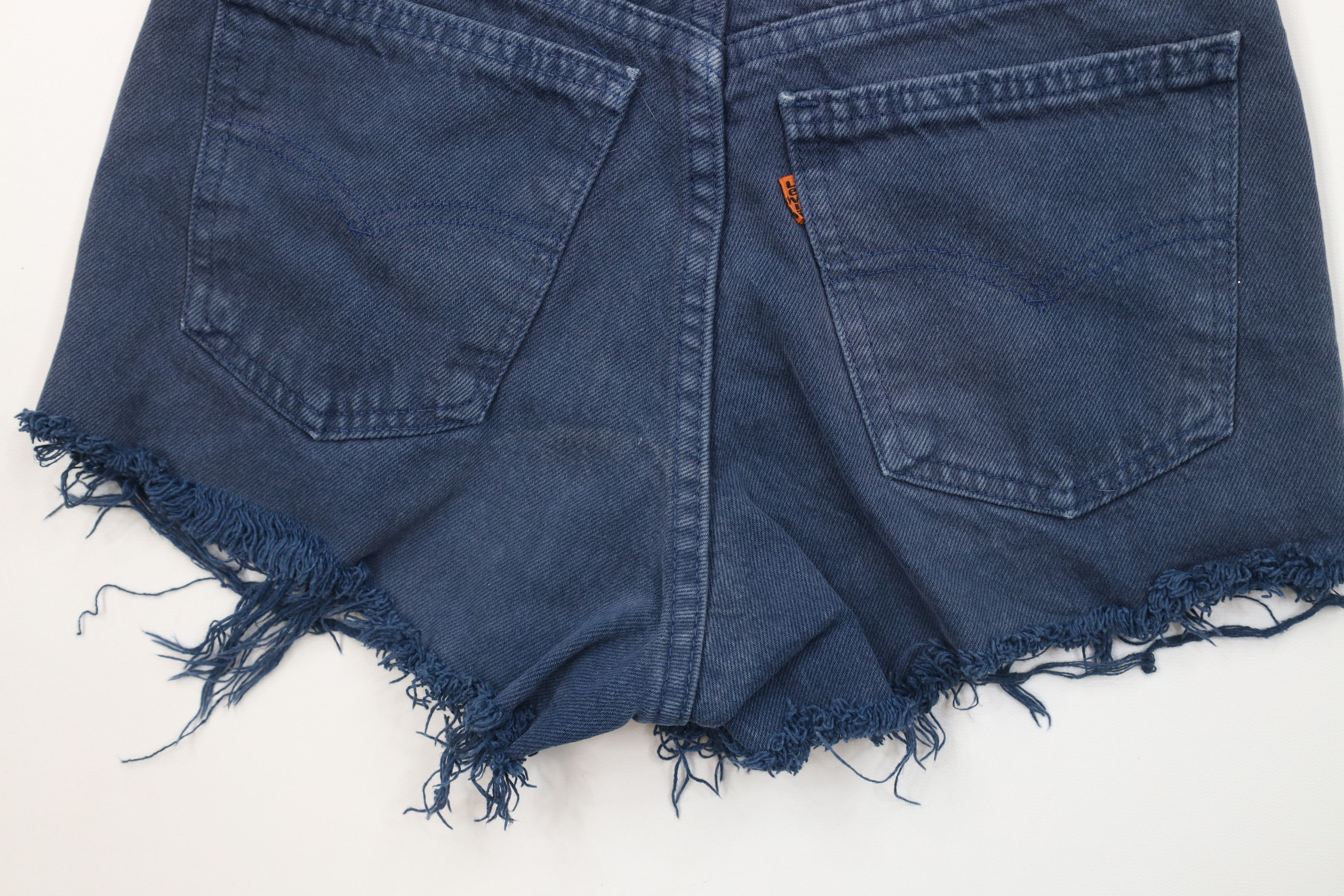 Levi's Vintage 90s Levis 560 Orange Tab Cut Off Denim Shorts USA Size 27" / US 4 / IT 40 - 10 Thumbnail
