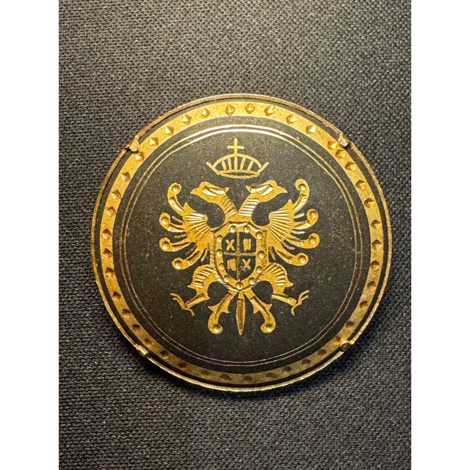 Other Vintage Damascene Coat of Arms Brooch Tube Clasp Size ONE SIZE - 2 Thumbnail