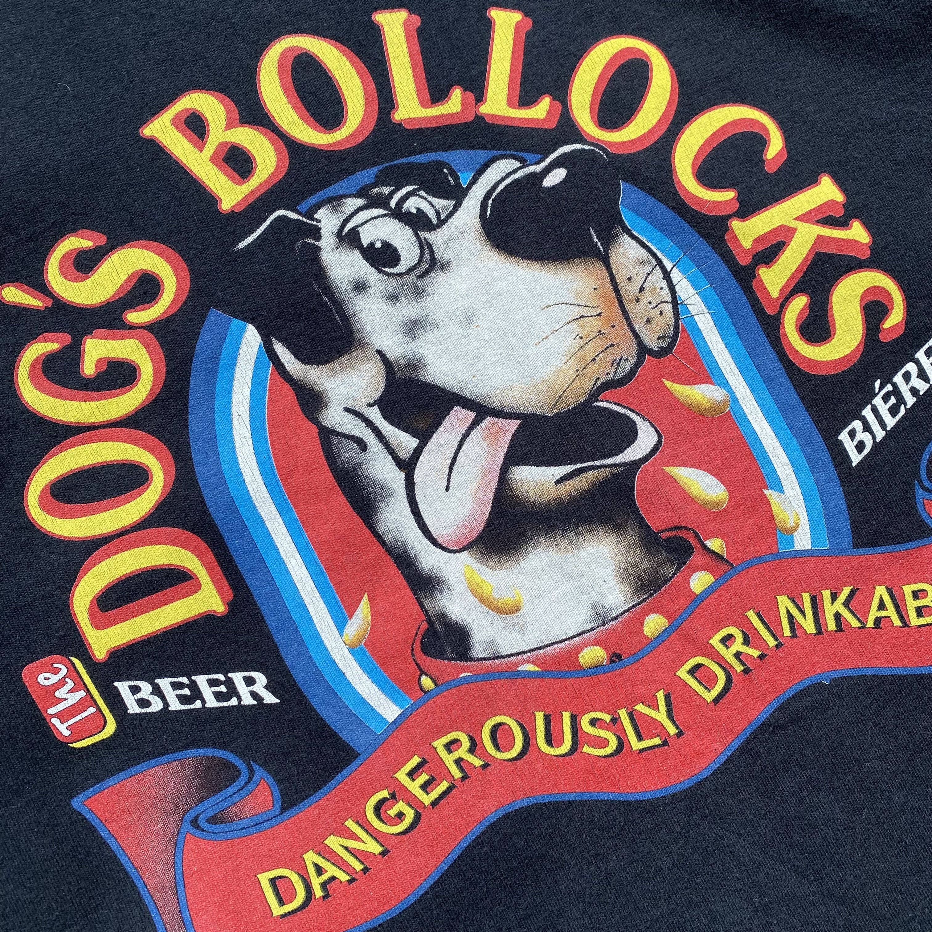 Budweiser 🍻 Vintage 90s Dogs Bollocks Beer tee Corona Stella Artois Size US XL / EU 56 / 4 - 4 Thumbnail