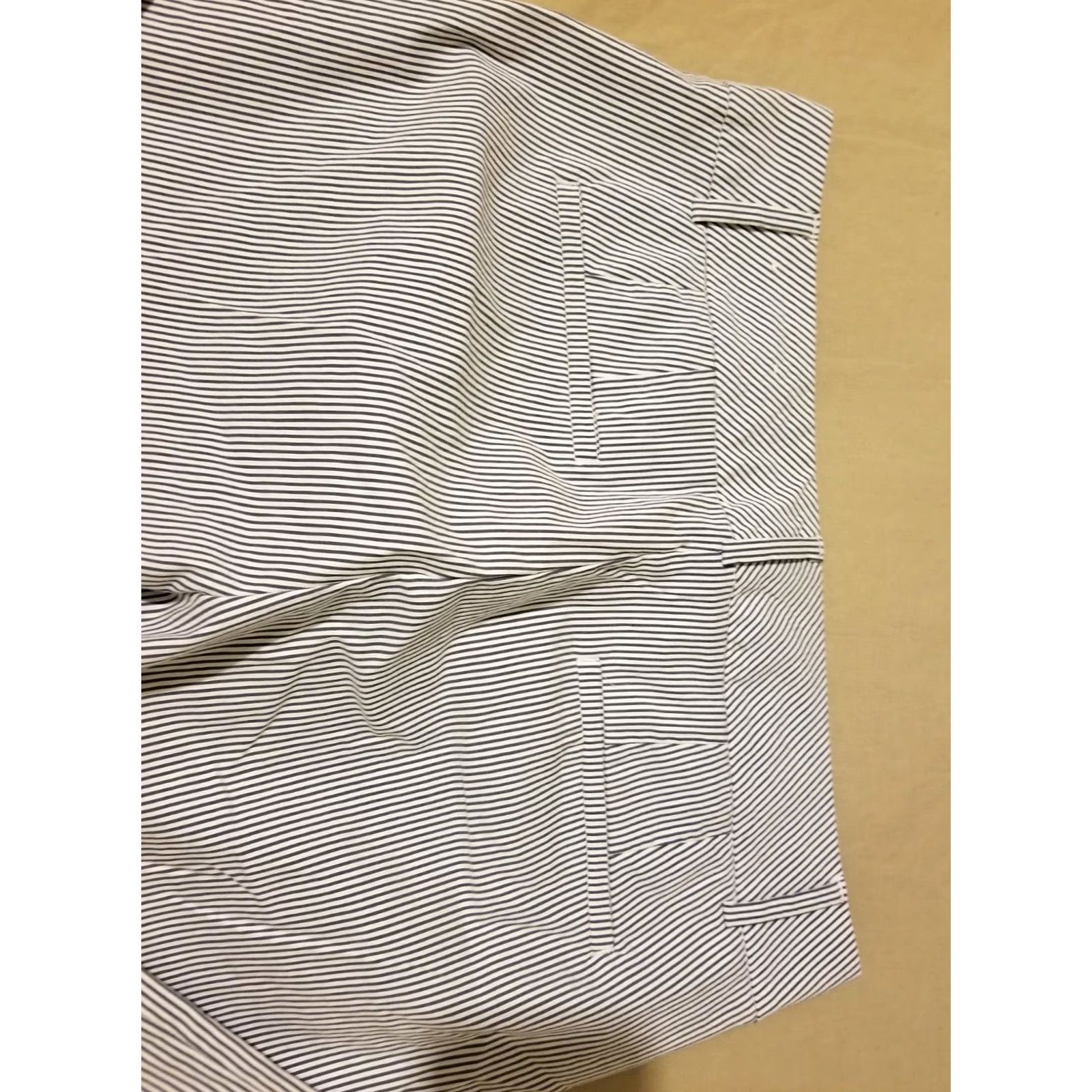 Ann Taylor Womens Ann Taylor Pants Chino Striped Stretch Gray 12 Size Regular Trouser Slack Career Size 34" / US 12 / IT 48 - 2 Thumbnail