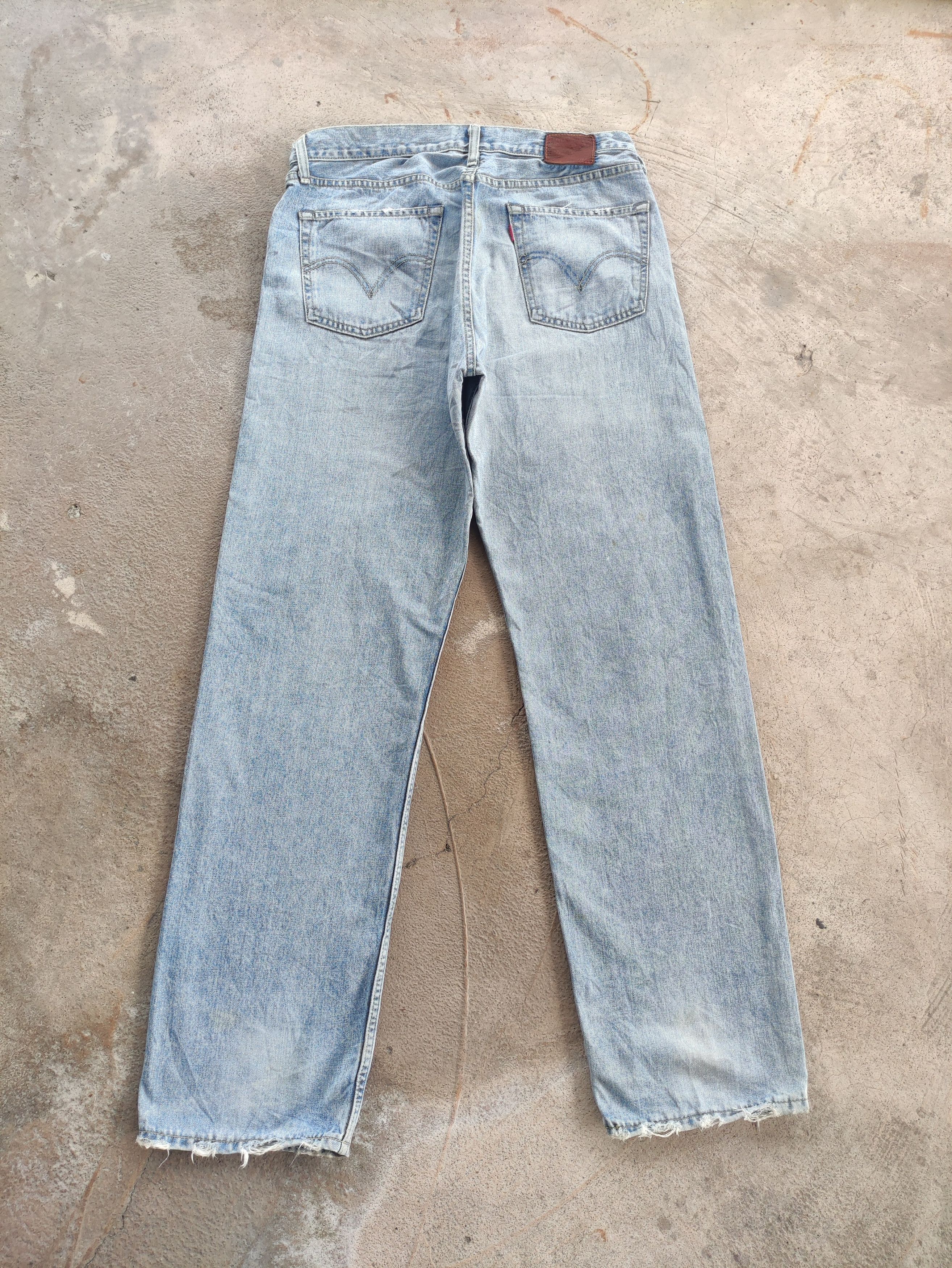 Japanese Brand Vintage Japanese Baggy Jean Distressed faded Denim Pants Size US 34 / EU 50 - 8 Thumbnail