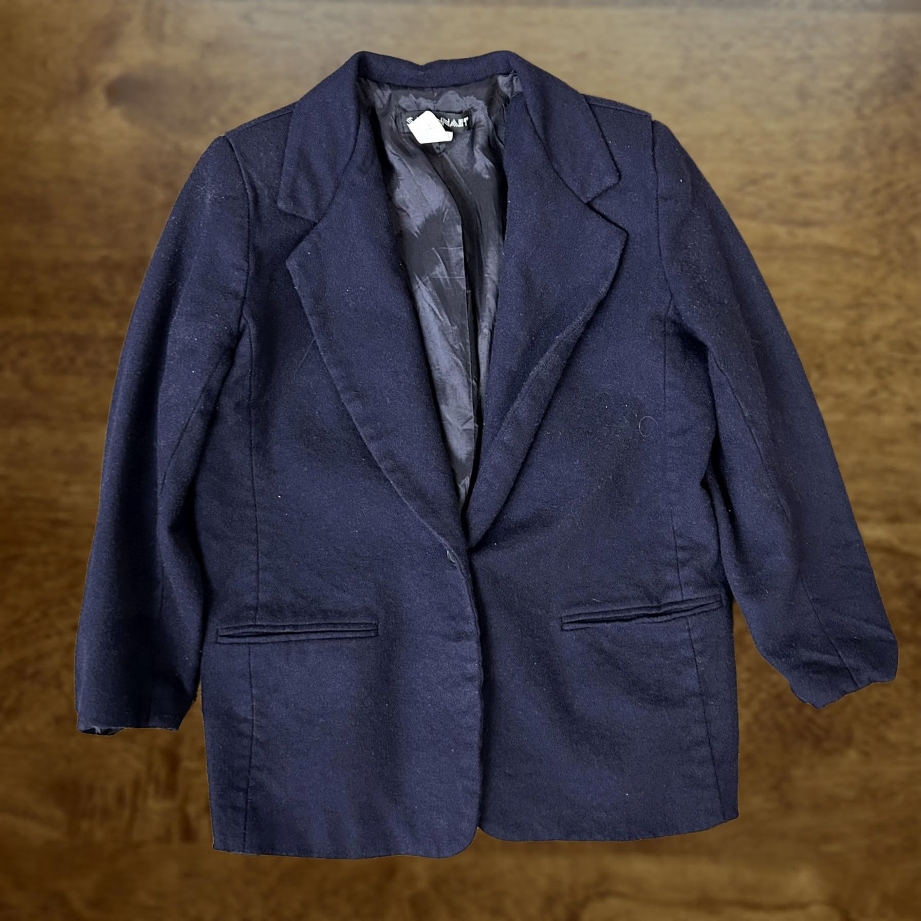 Vintage VINTAGE Savannah Blazer Womens 12P Navy 100% Wool Lined Made USA Classic 90s Size XL / US 12-14 / IT 48-50 - 1 Thumbnail