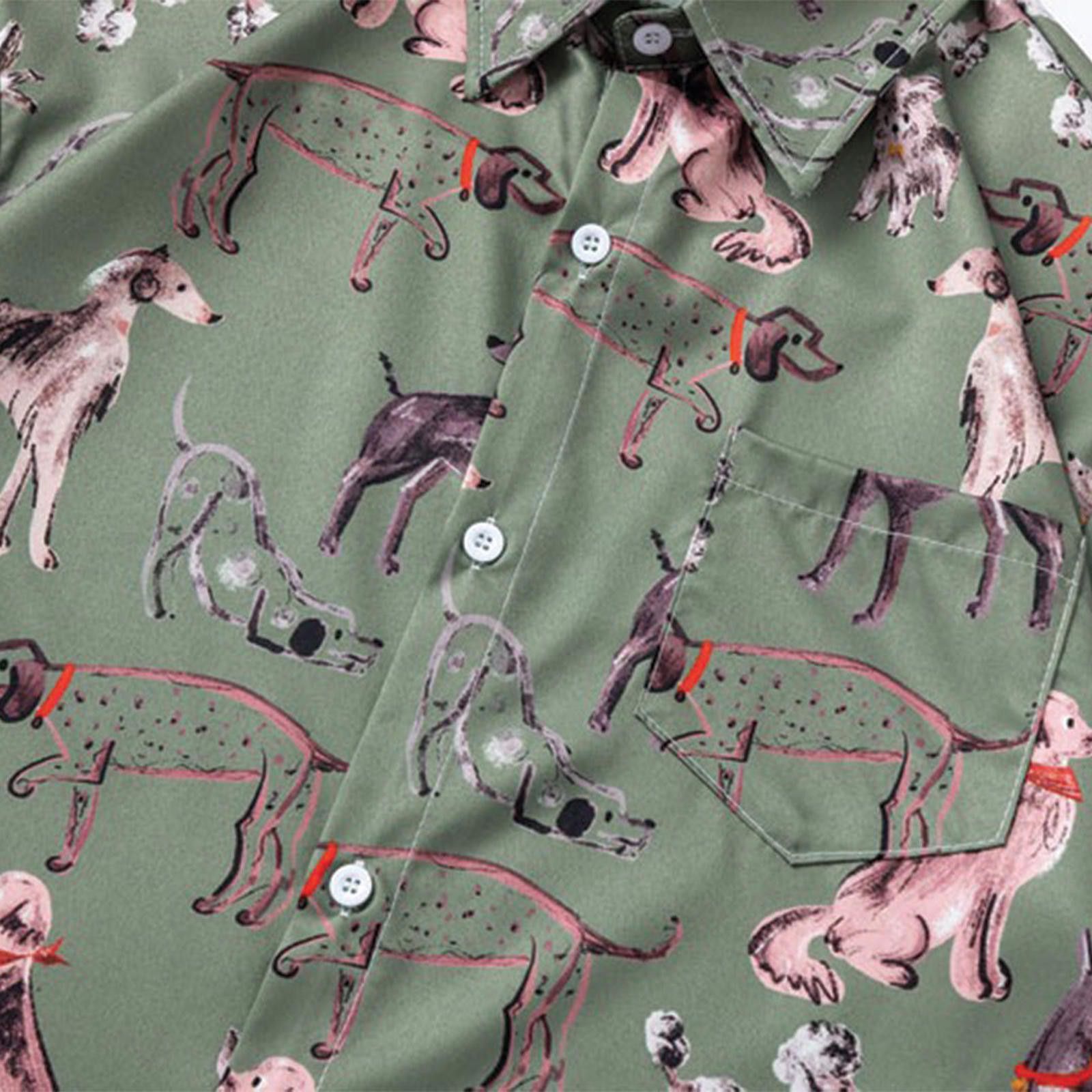 Vintage Dog Print Short Sleeve Shirt Size US L / EU 52-54 / 3 - 3 Thumbnail