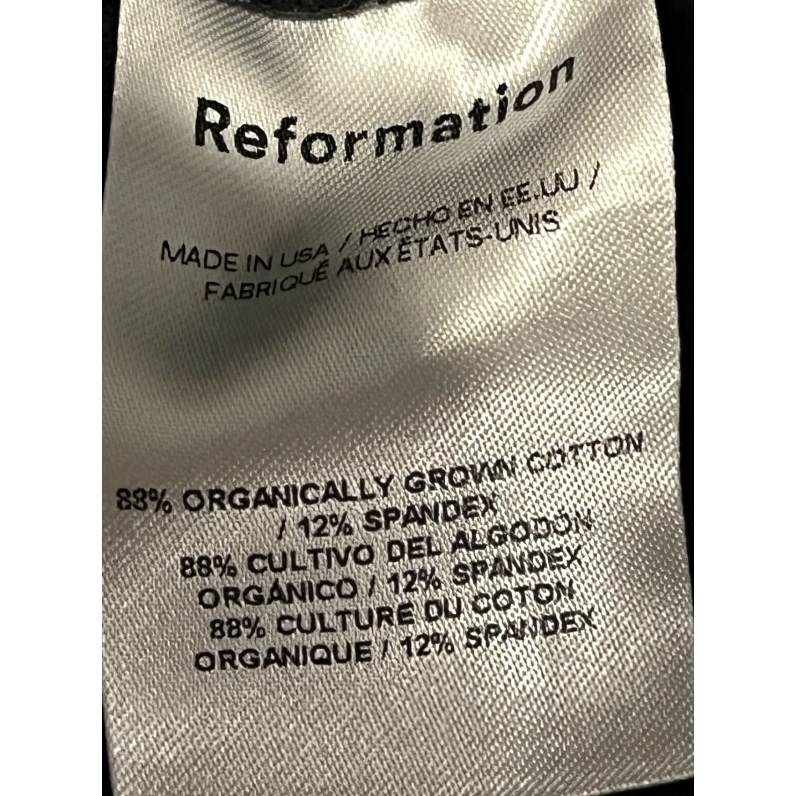 Reformation Reformation Dress Knit Mini Black Women's L Made In USA Size L / US 10 / IT 46 - 7 Thumbnail