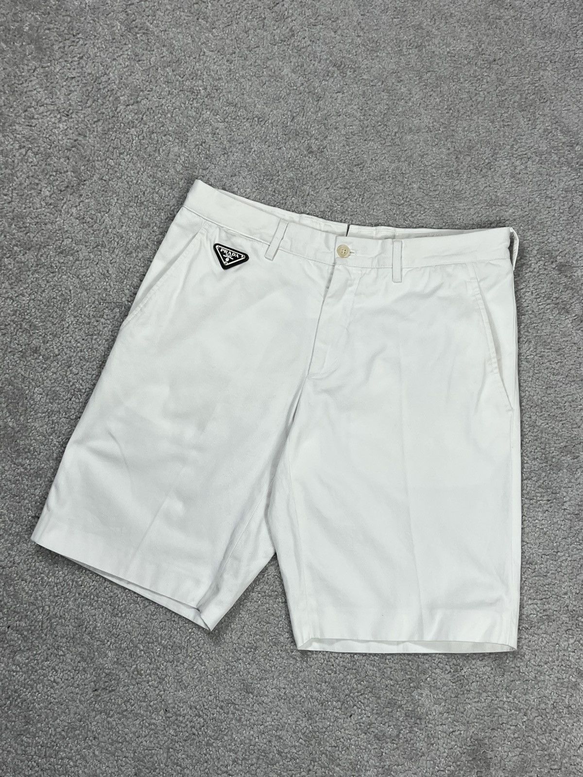 Prada Prada Triangle White Shorts Size 30 Size US 30 / EU 46 - 3 Thumbnail