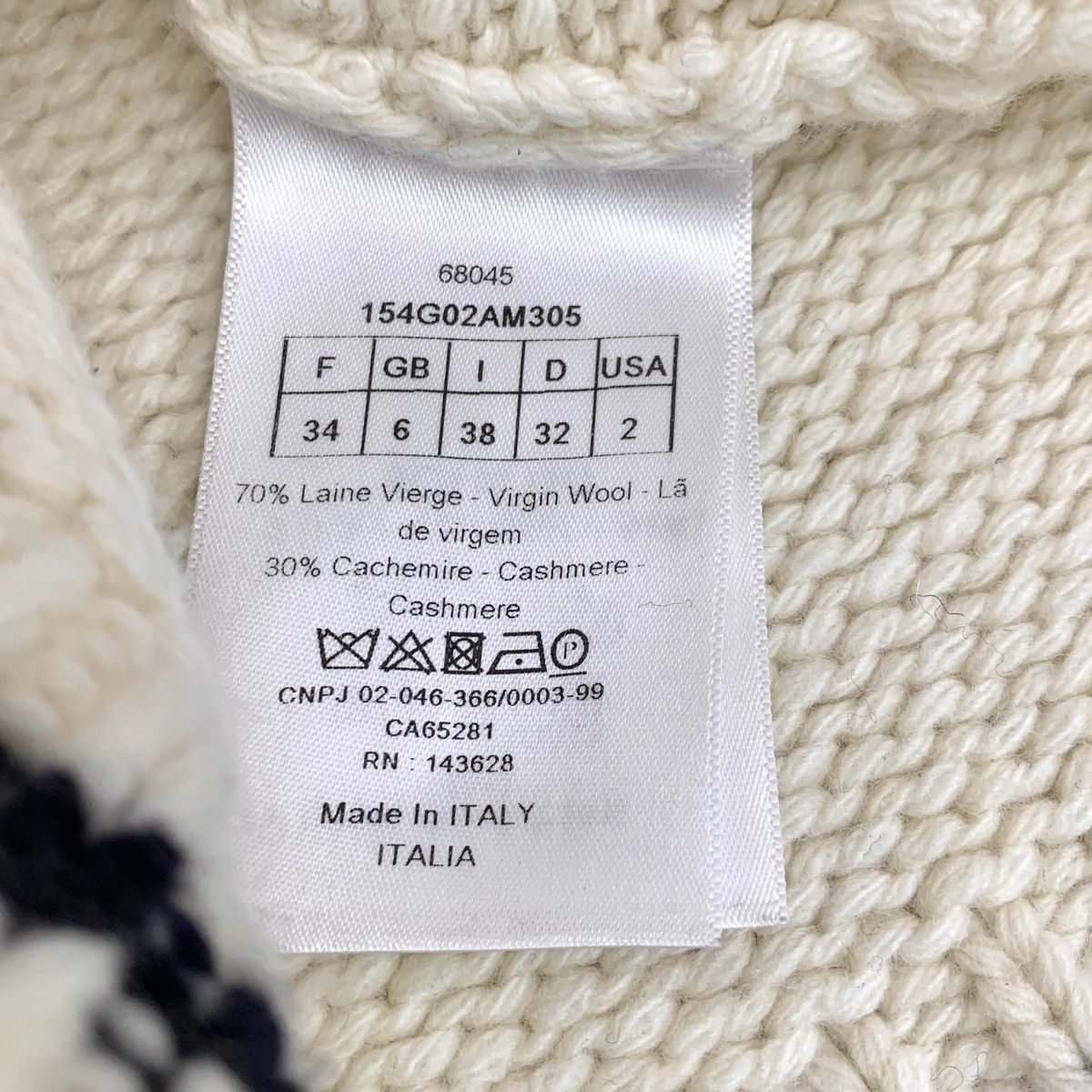 Dior Dior beige logo monogrammed appliquéd wool knit cardigan Size XS / US 0-2 / IT 36-38 - 7 Thumbnail