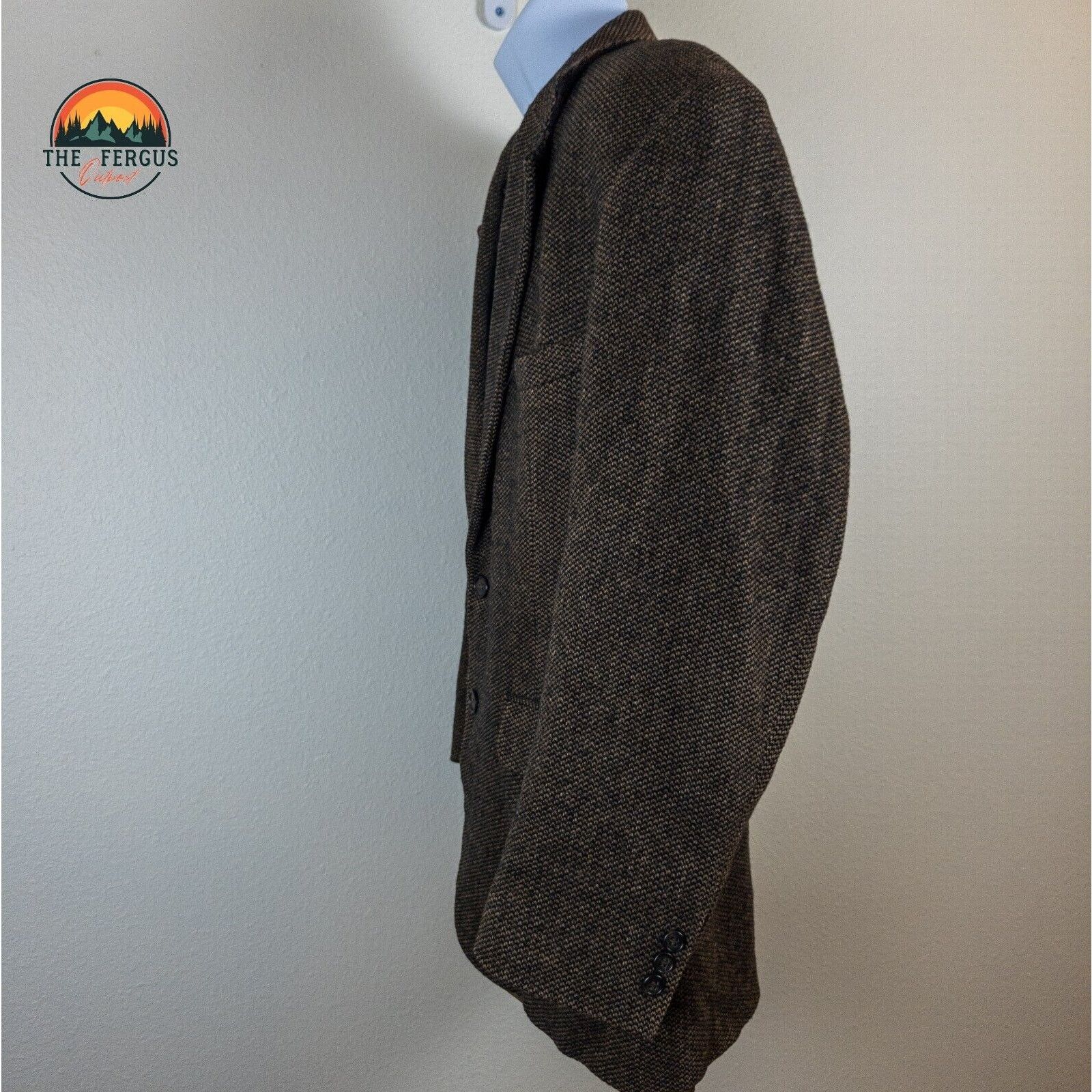 Other American Trend Lambs Wool Herringbone Sport Coat Men 42R USA Size 42R - 4 Thumbnail